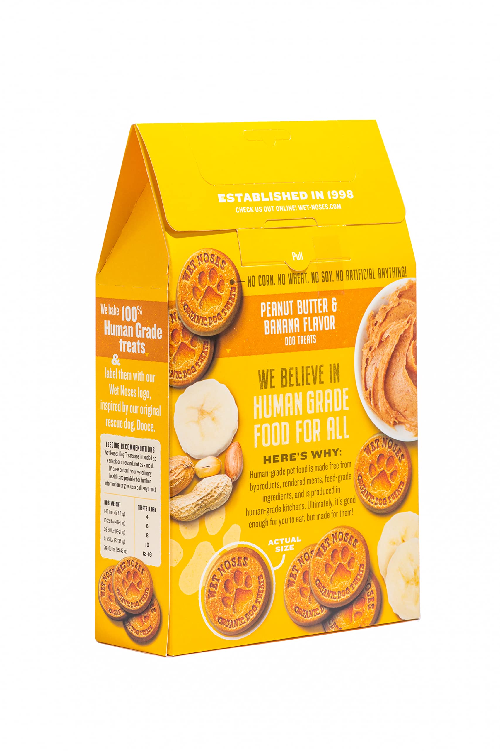 Wet Noses Grain Free Peanut Butter Banana Dog Treats 14 oz.
