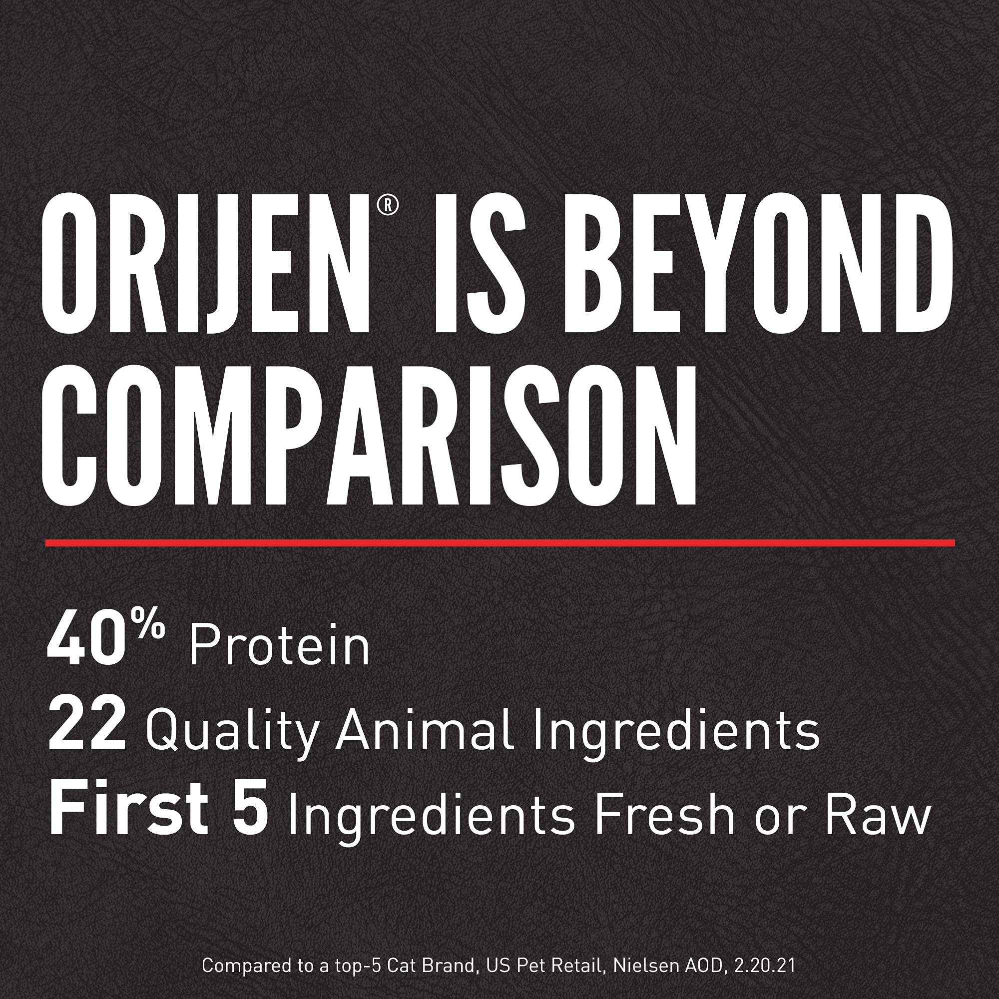 ORIJEN Grain Free High Protein Premium Dry Cat Food Regional Red Recipe 12lb Bag