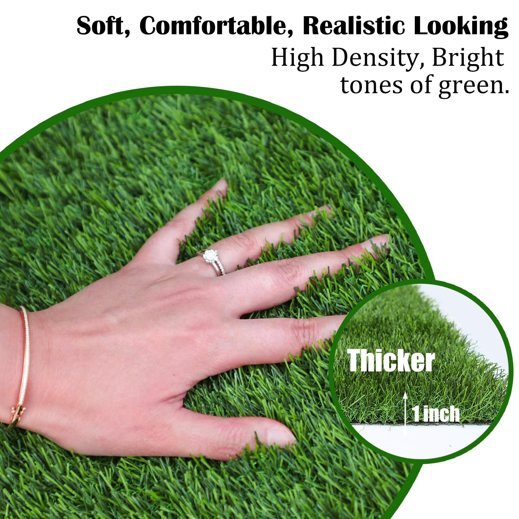 Globreen Fake Grass Pad For Dogs Potty, 19'' X 29'' Pets Puppy Artificial Turf Pee Pads, Thick & High Drainage For Indoor Outdoo