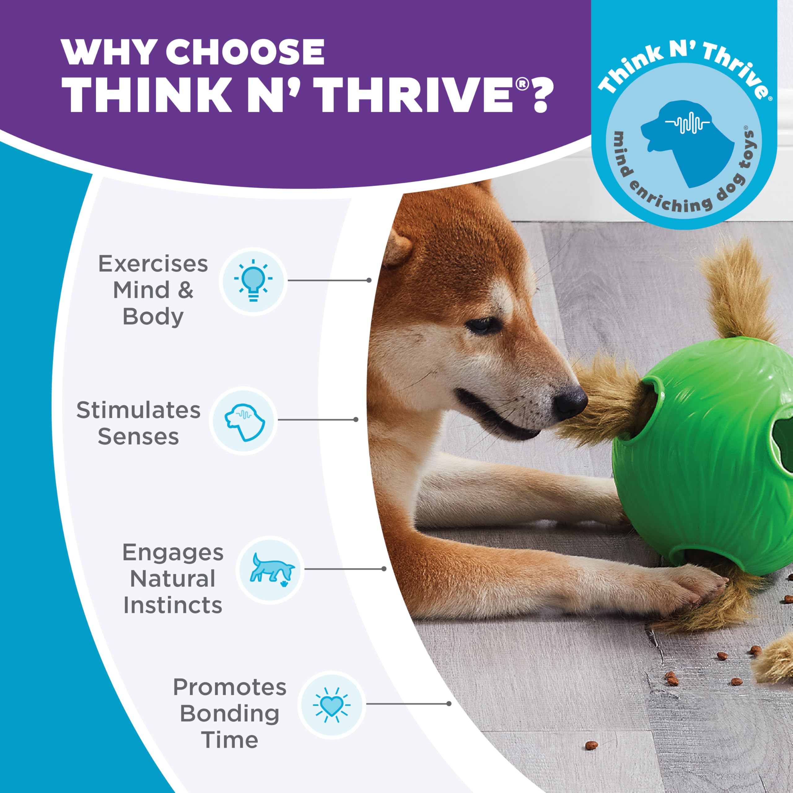 Outward Hound Nina Ottosson Dog Snuffle N Treat Interactive Puzzle Ball & Treat Dispenser Dog Toy