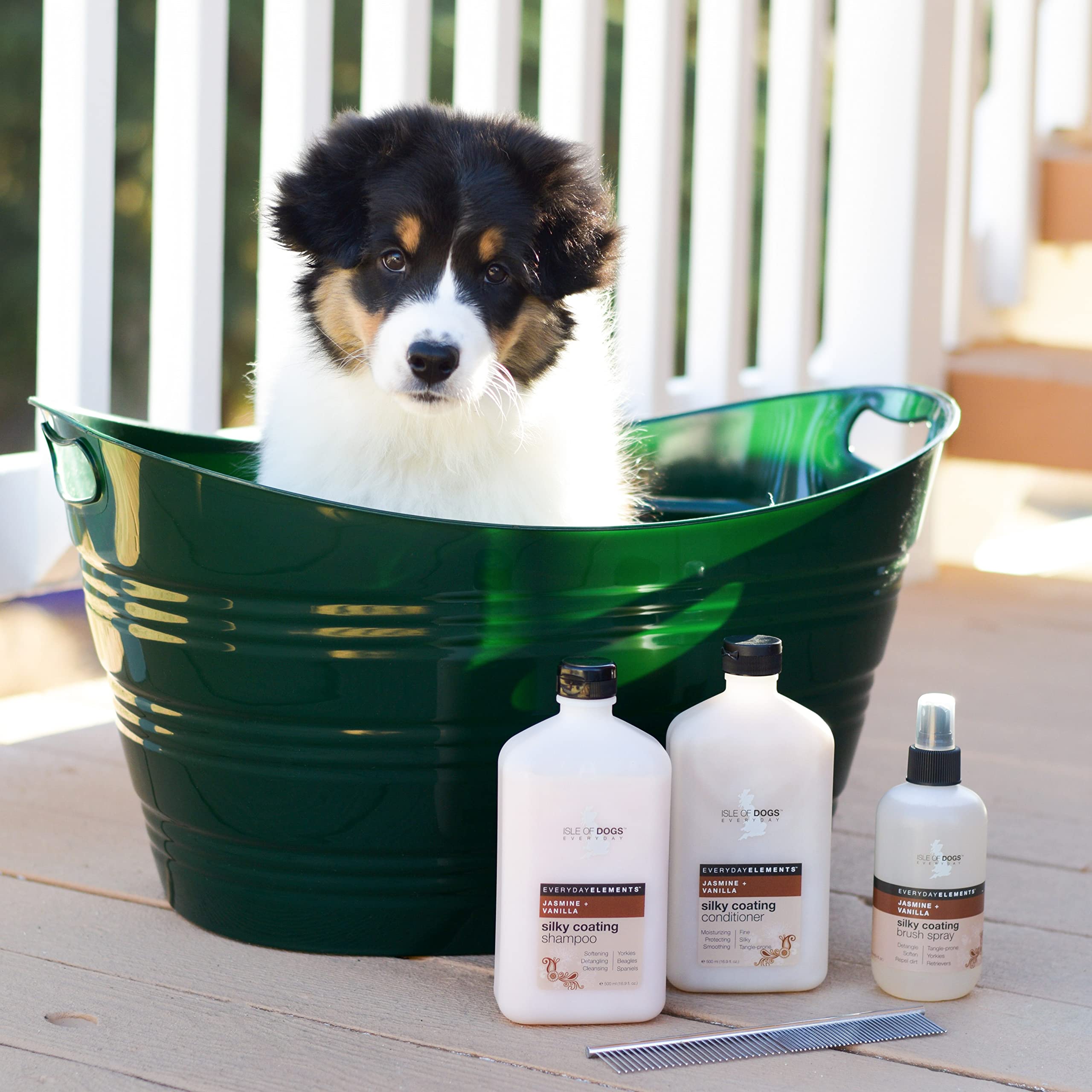 Isle of Dogs - Everyday Elements Silky Coating Conditioner For Dogs - Jasmine + Vanilla - Moisturizing Pet Conditioner With Aloe