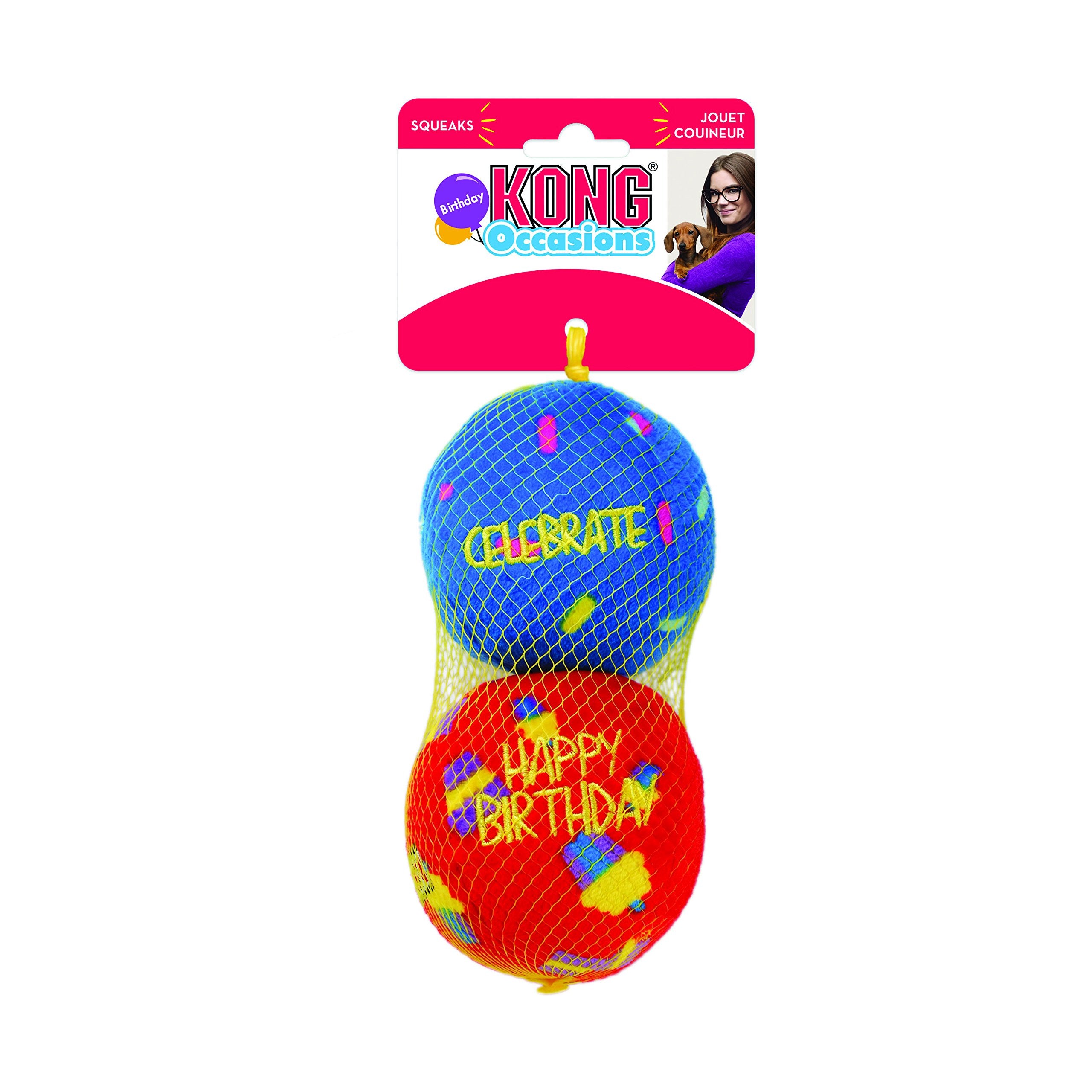 Kong Occasions Birthday Balls Dog Toy, Small
