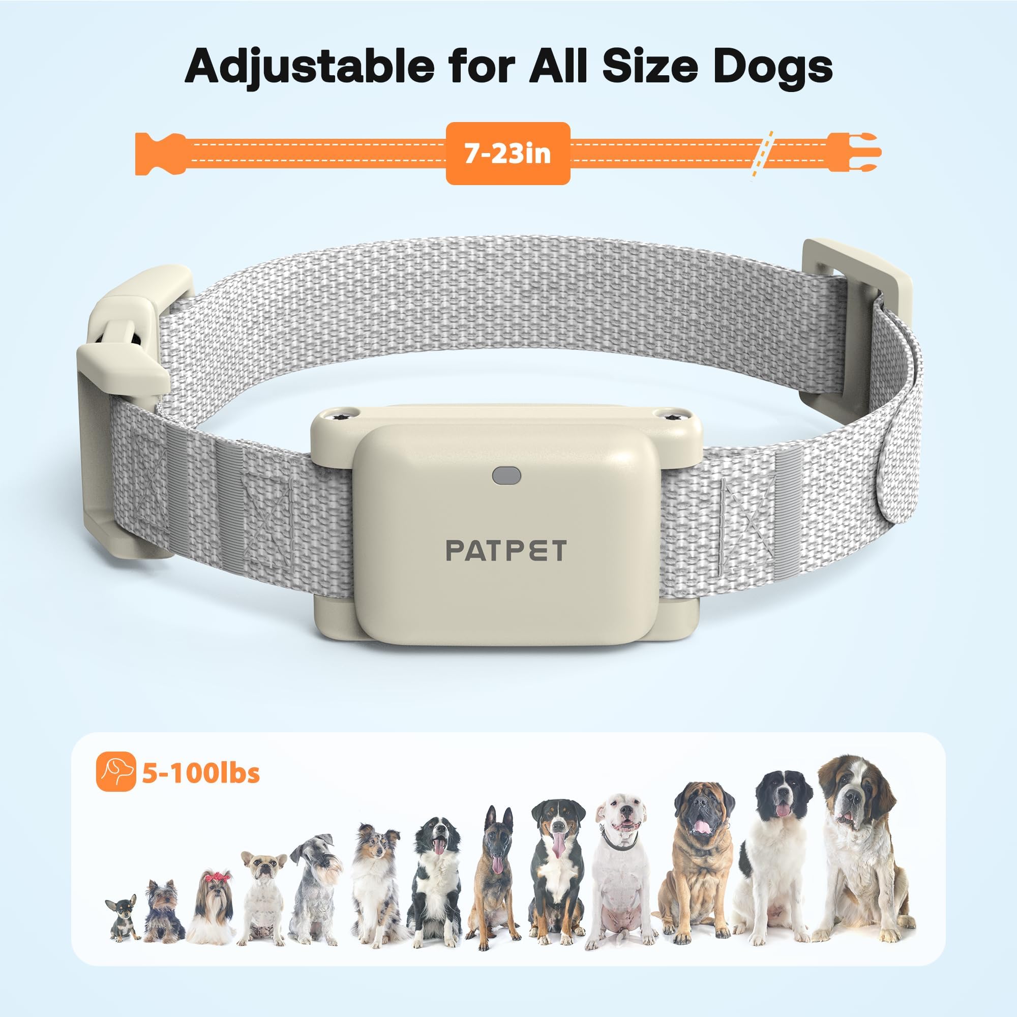 Patpet Dog Training Collar - Ipx7 Waterproof Shock Collar For 5-100Lbs Small Medium Large Dogs Cats Rechargeable Training Collar With 3 Safe Modes
