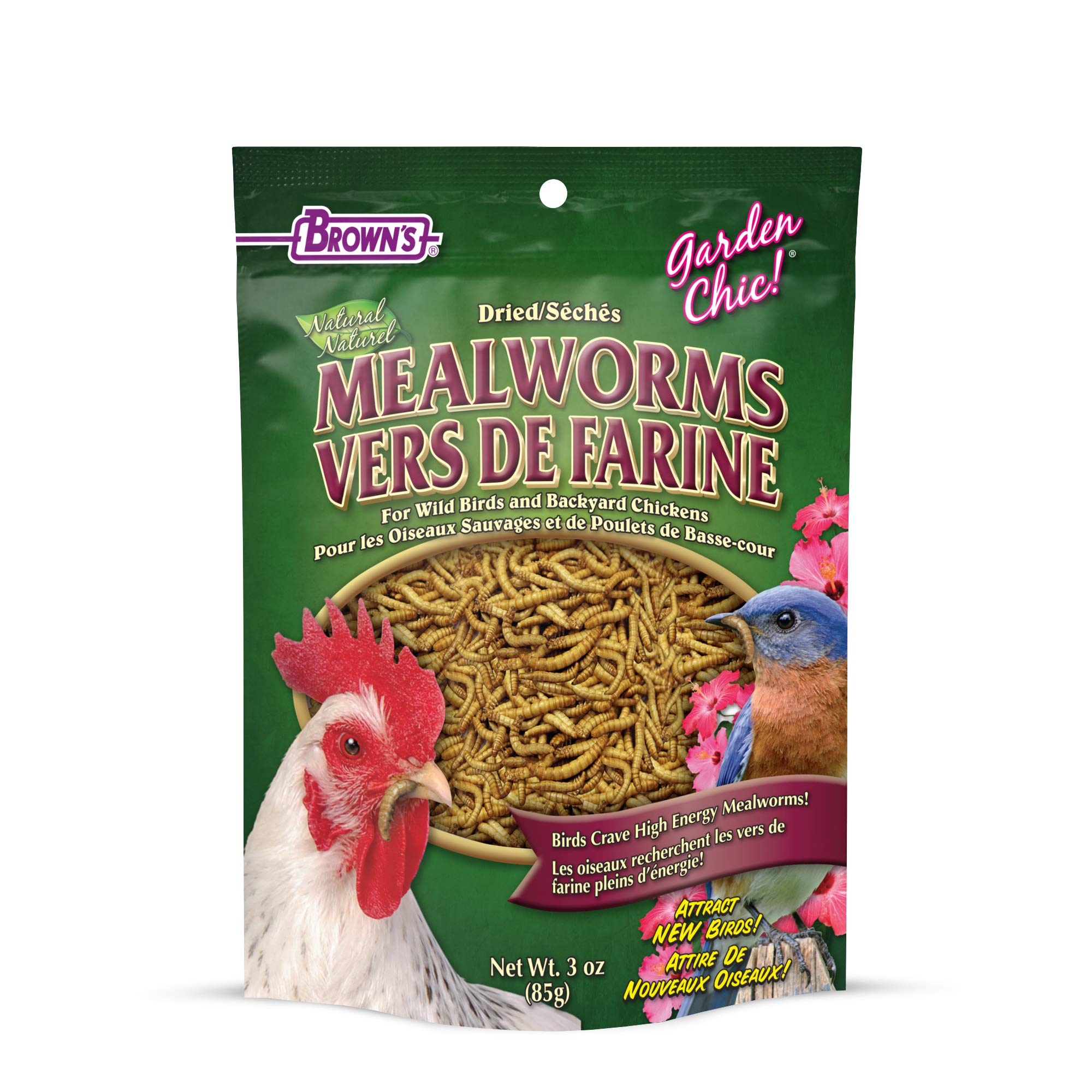 F.M. Browns Fixins Mealworms, 3-Ounce, Tub of Fixins Mealworms