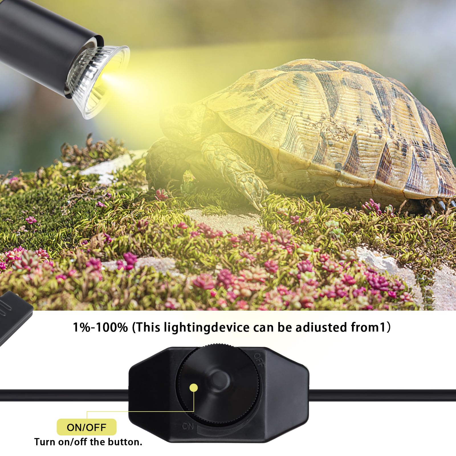 Nbiiuyige Reptileheat Lamp The Adjustable Temperature And 360  Rotating Hose Crawlers Heating Lights, For Turtles, Lizards, Bear