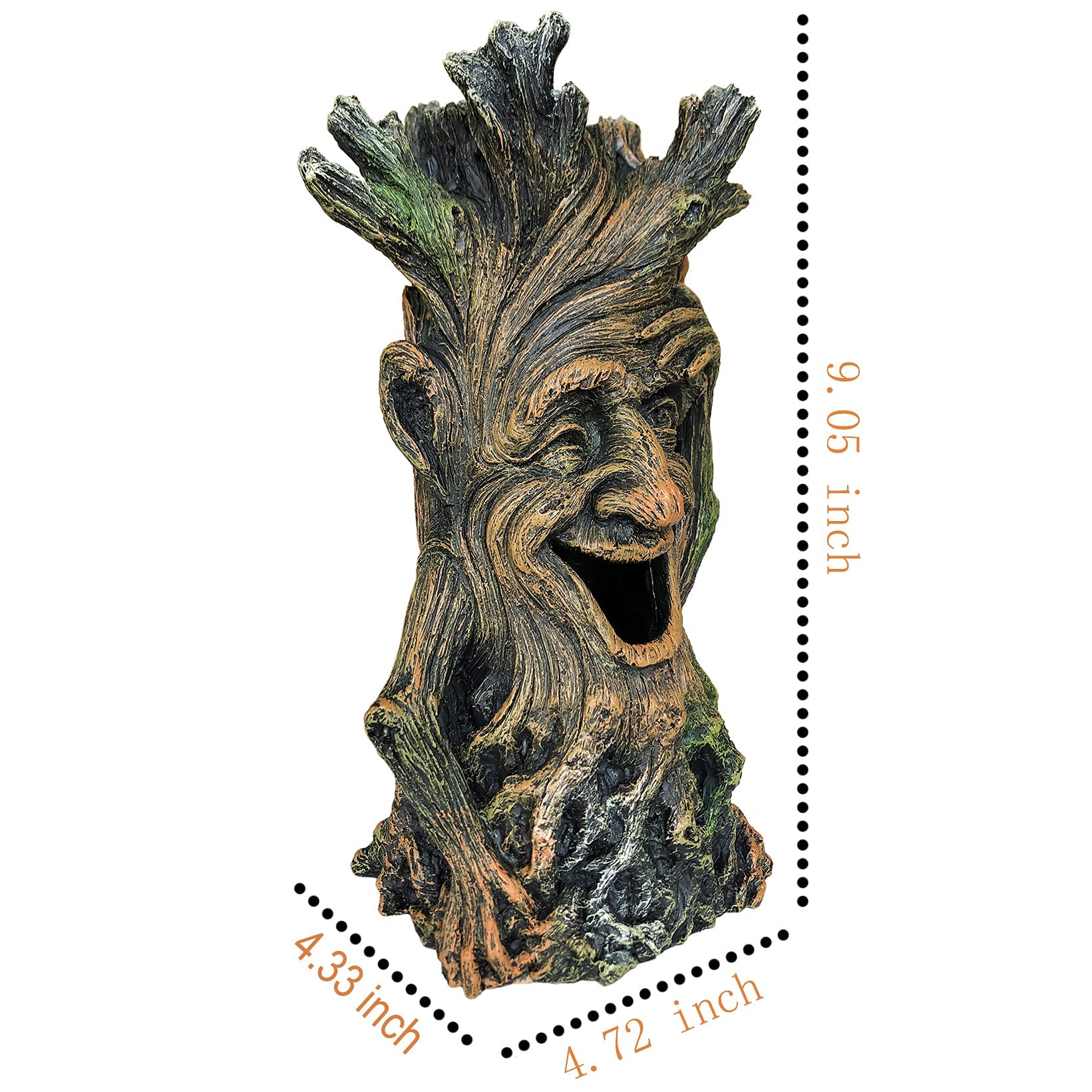 Slocme Fish Tank Tree Trunk Decorations - Lifelike Hollow Tree Wood Ornament, Fish Can Swim Through The Trunk Hole