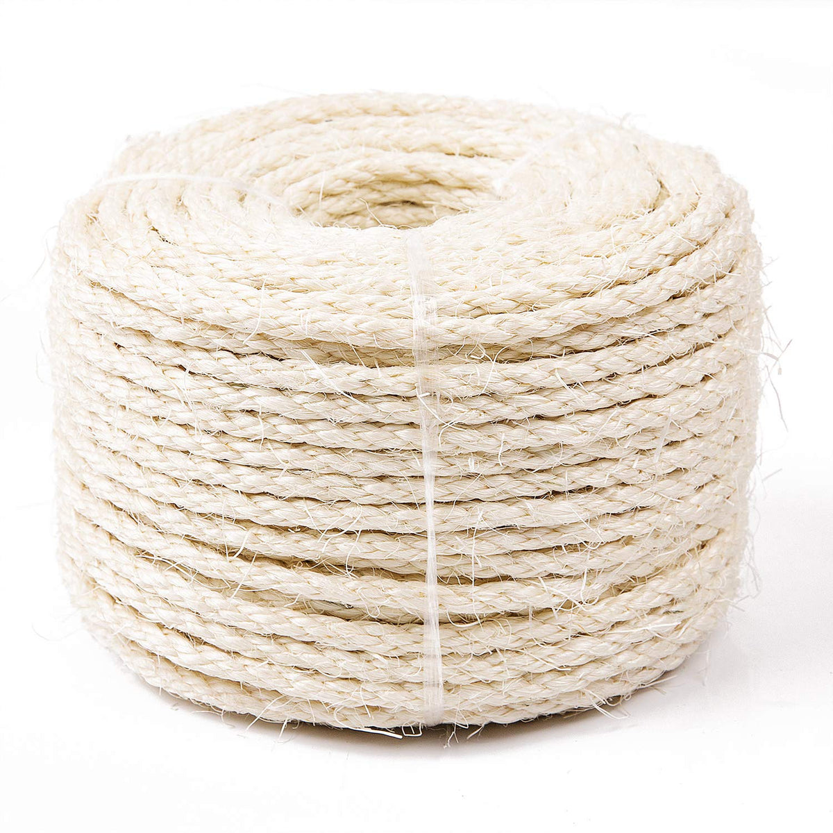 Yangbaga Sisal Rope For Cats 164Ft, Hemp Rope For Scracthing Post Replacement, Odor Free 1/4In Diameter, Come With A Play Ball