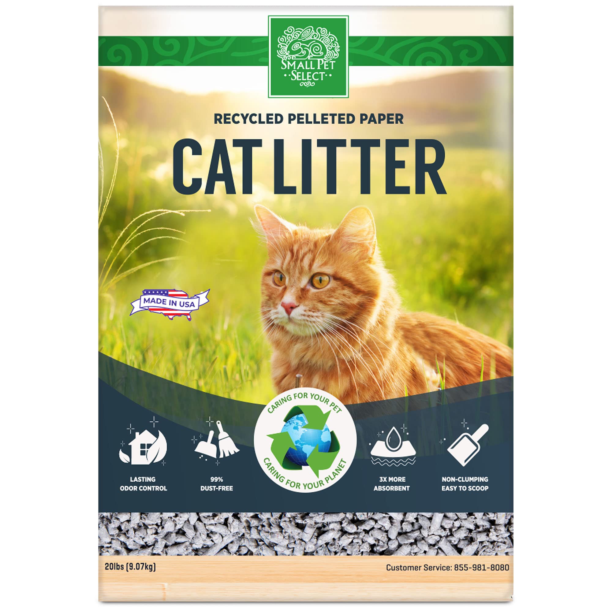 Small Pet Select-Recycled Pelleted Paper Cat Litter, 20Lb