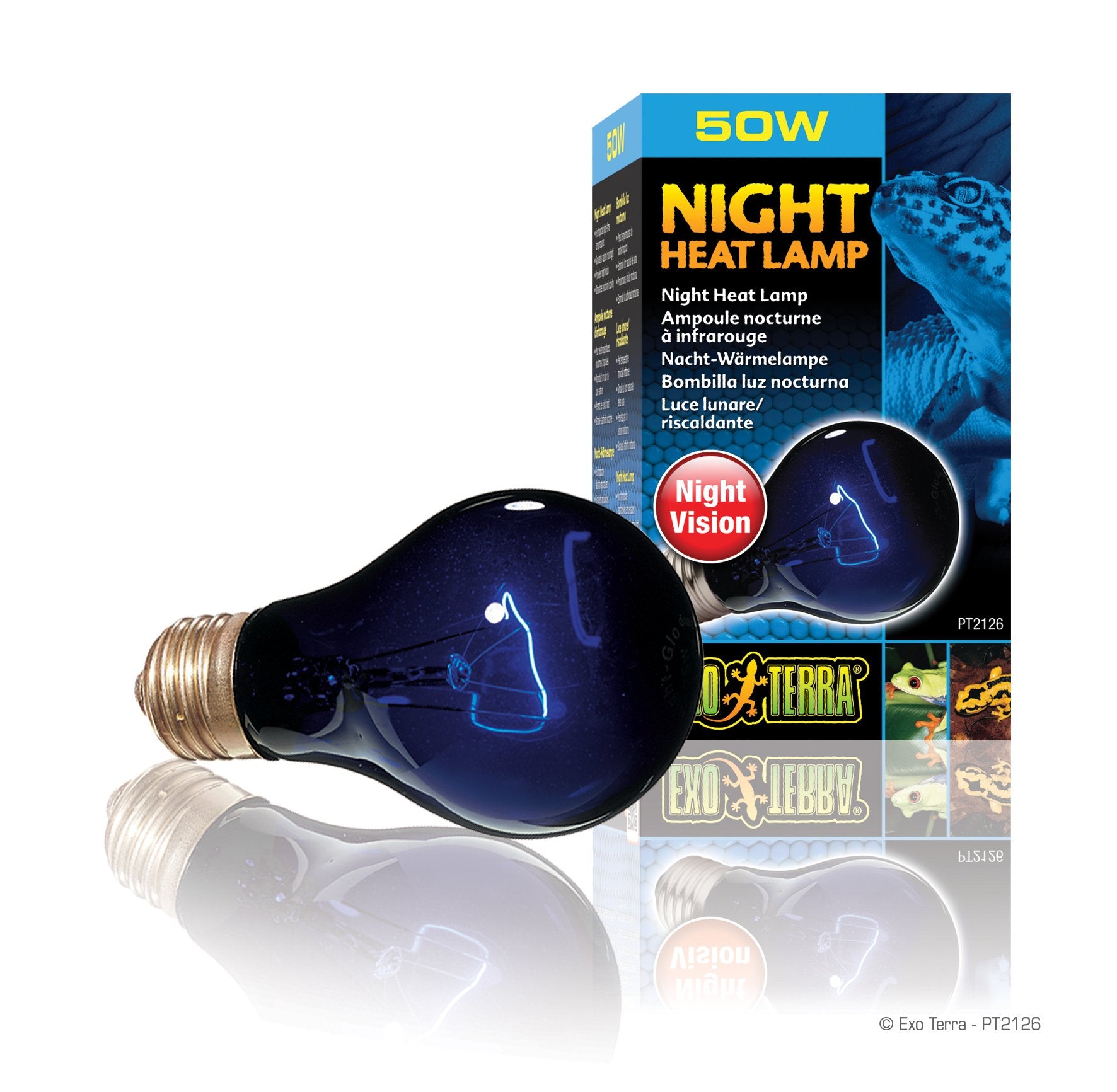 Exo Terra Night-Glo Moonlight A19 Lamp, 50-Watt (4 Pack)
