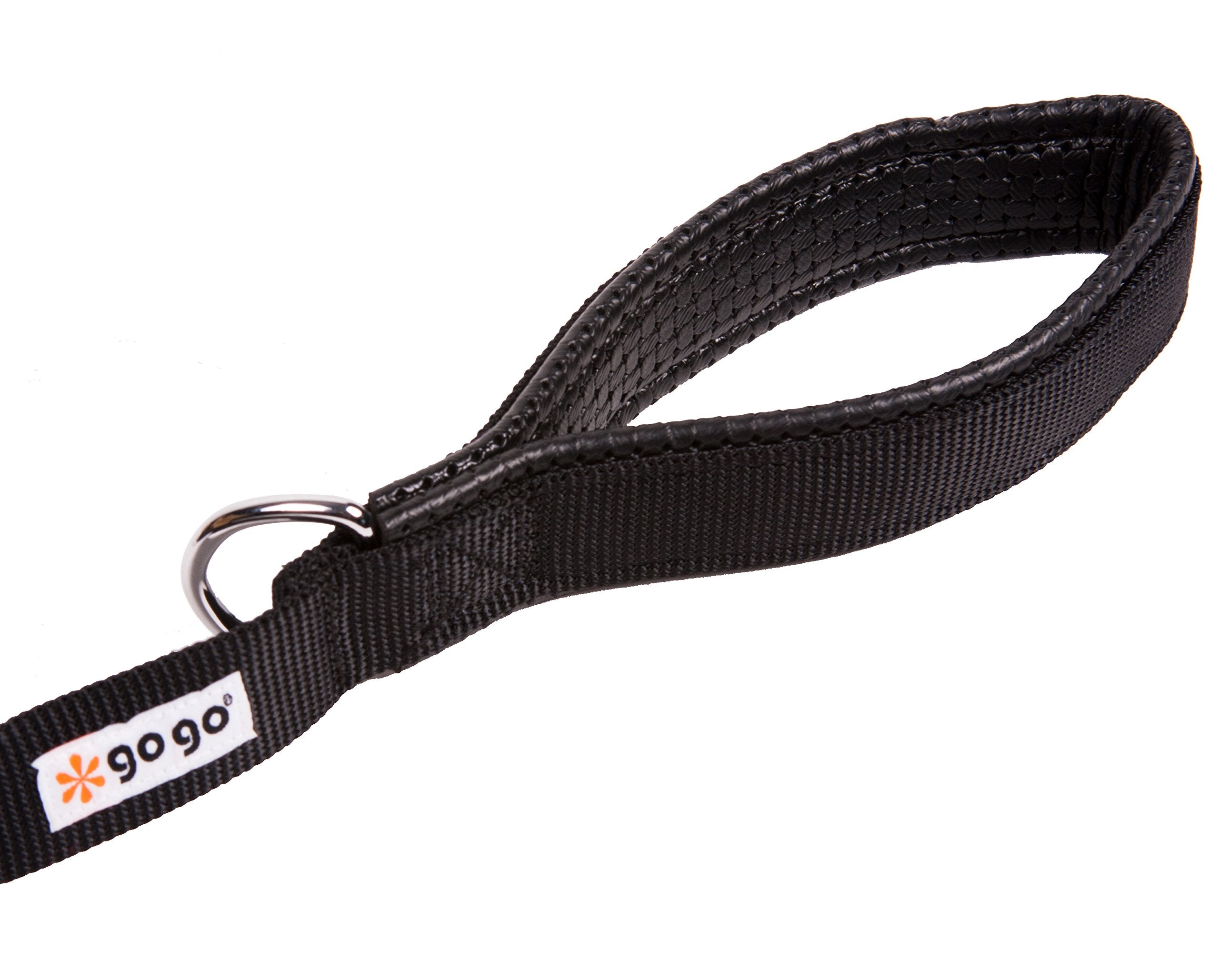 GOGO Nylon Dog Leash, 5/8-Inch Wide, 6-Feet Long, Black, Model 15018