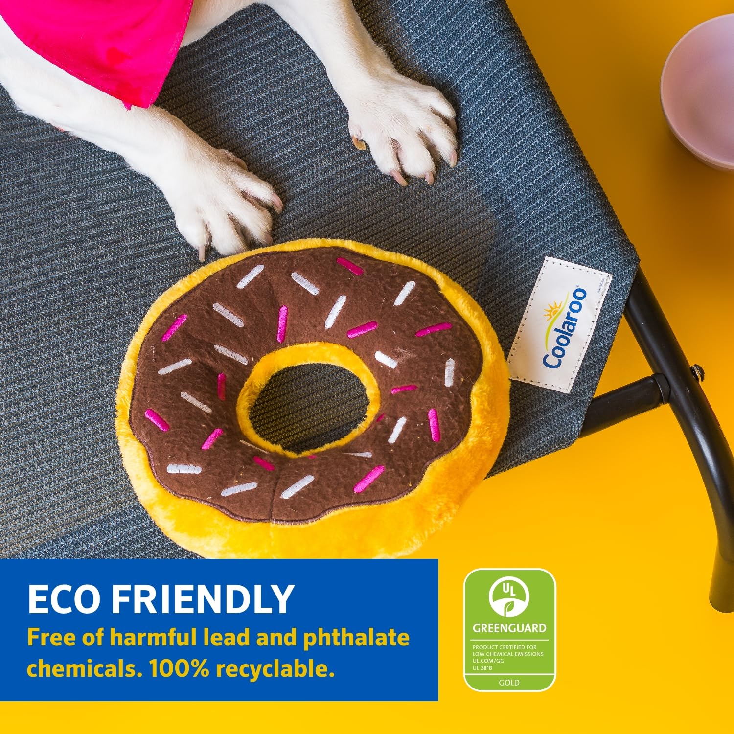 Coolaroo The Original Cooling Elevated Dog Bed, Indoor And Outdoor, Medium, Nutmeg