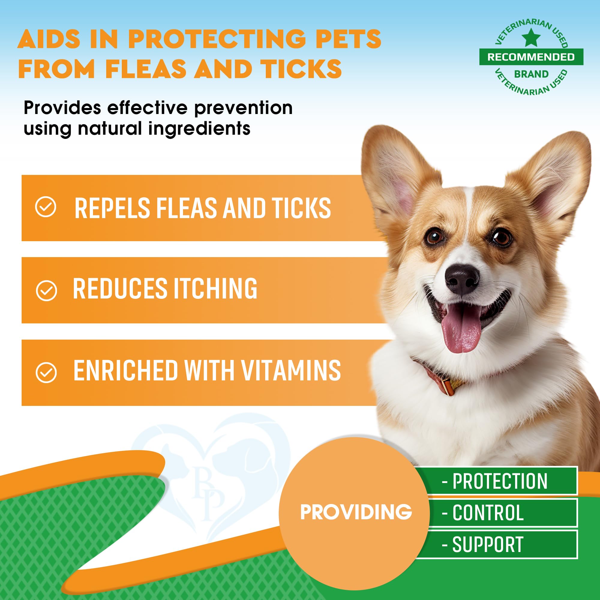 Oral Flea & Tick Prevention for Dogs and Cats - Natural Flea Control and Medicine & Treatment for Small and Large Dogs - Multivi