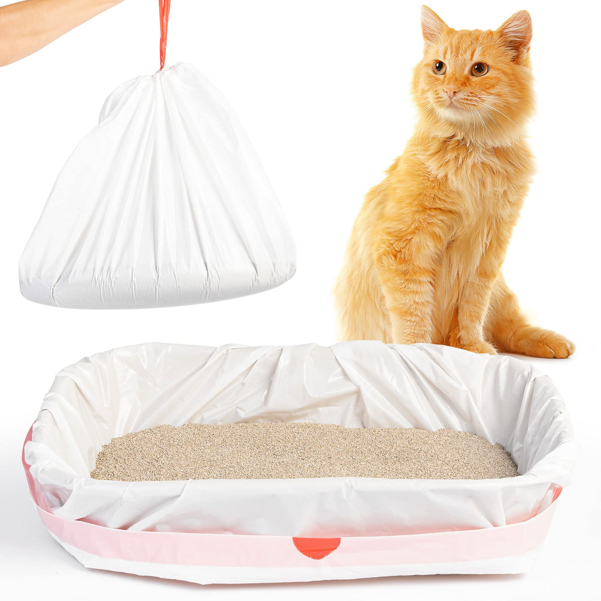 Litter Box Liners, Cat Litter Bags, Cat Litter Box Liners, 30 Pk, Cat Litter Liners, Litter Bags, Litter Liners, Litter Box Bags Liners, Kitty Litterbox Liner Bags, Cat Pan Liners, Unscented, Jumbo