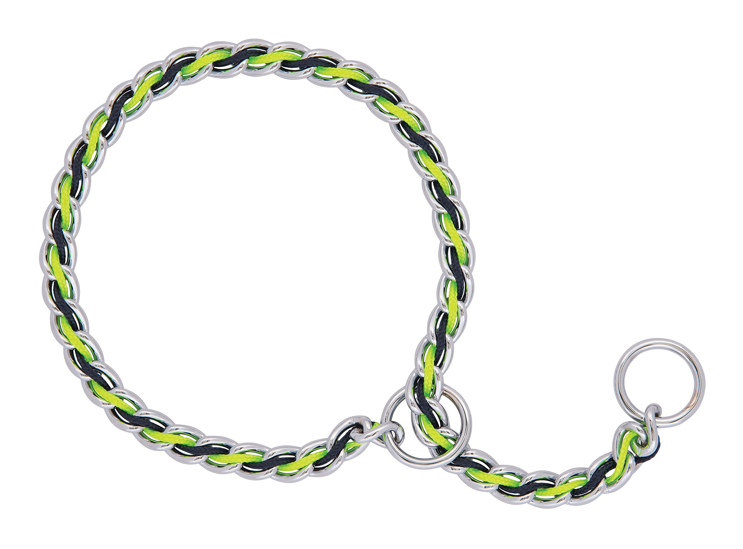 Terrain D.O.G. Laced Chain Slip Collar, 24-Inch X 3.9 Mm, Lime/Navy