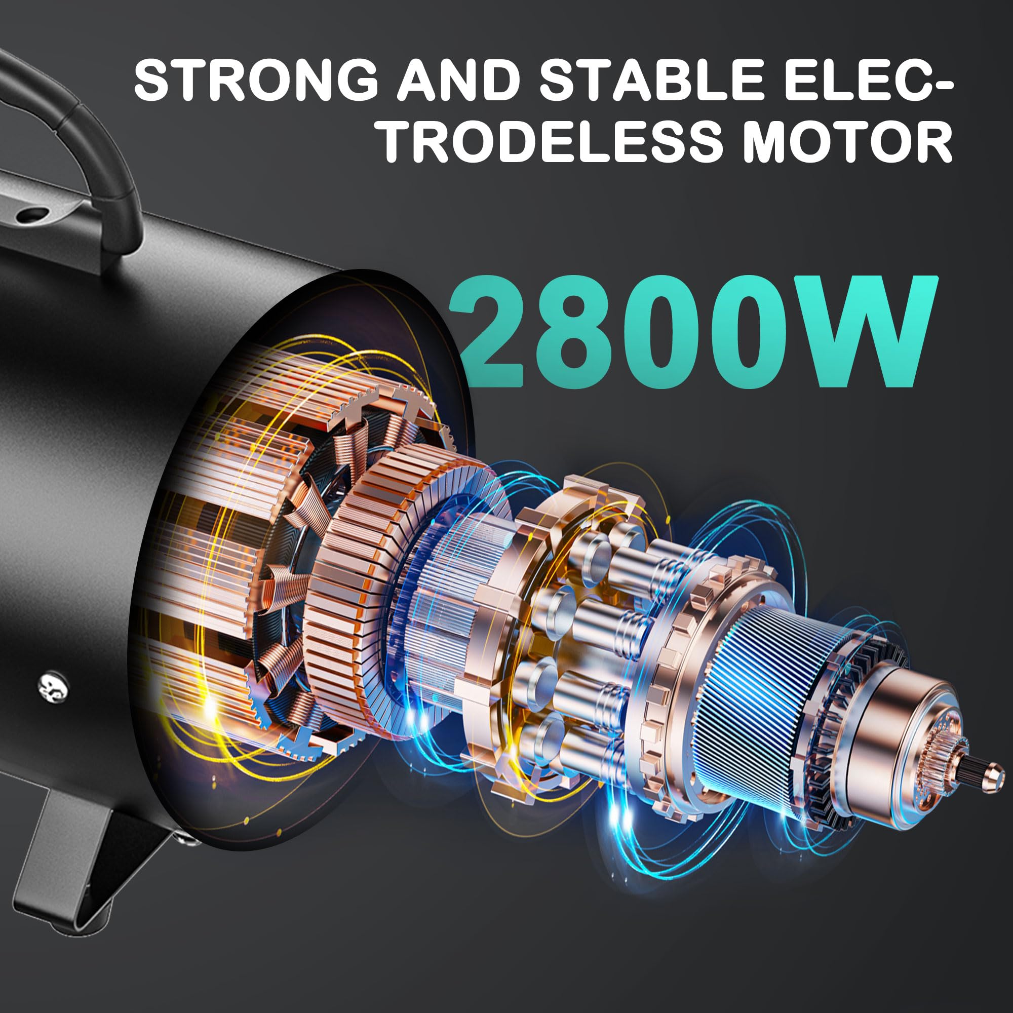 Nova Microdermabrasion Dog Dryer, High Velocity Pet Hair Force Dryer, Professional Pet Grooming Blower Dryer With 3 Nozzles Heater Air Speed For Grooming