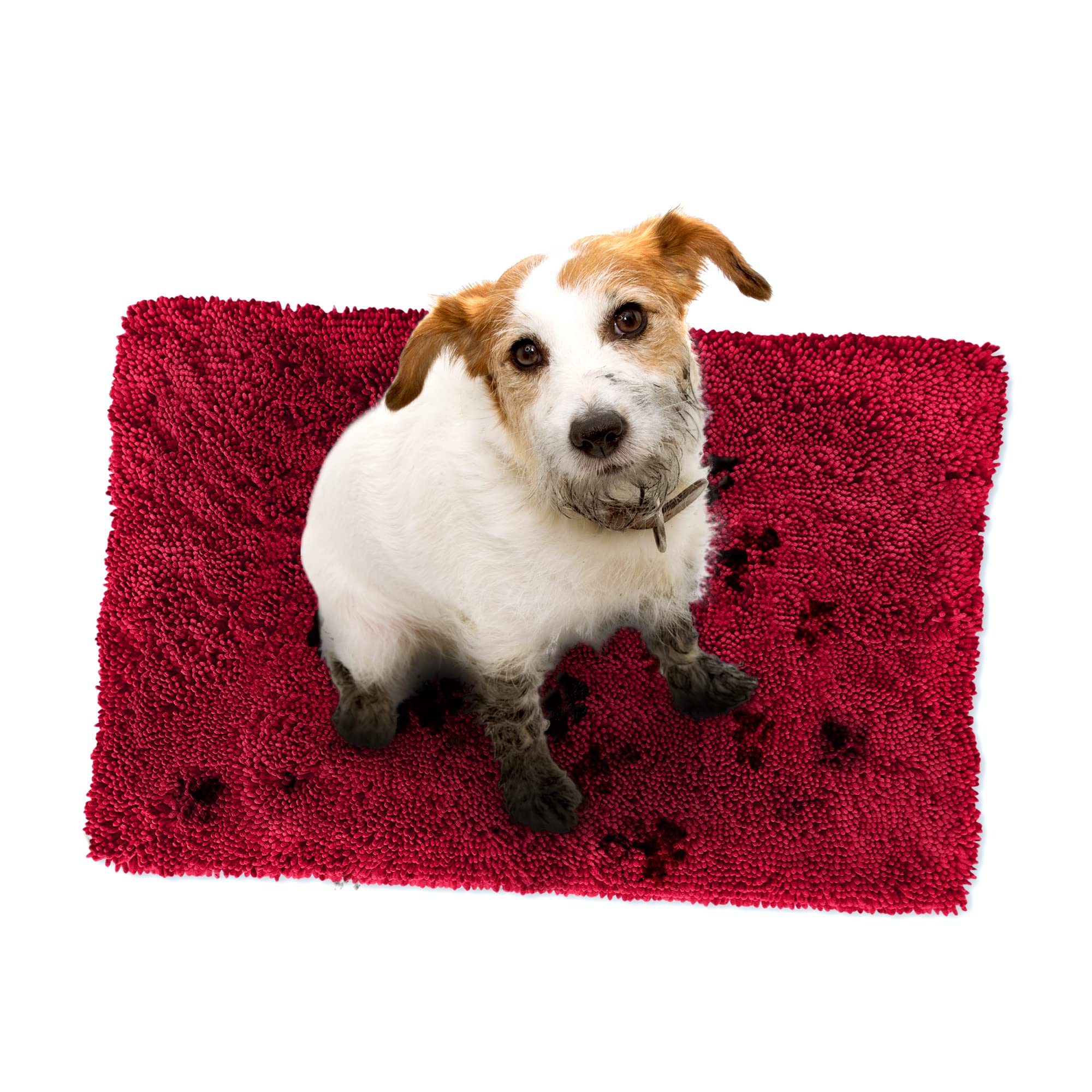 Soggy Doggy Doormat with Plain Design, Microfiber Chenille Indoor Wet Dog Mat for Muddy Paws and Drying, Ultra-Absorbent Dog Mat