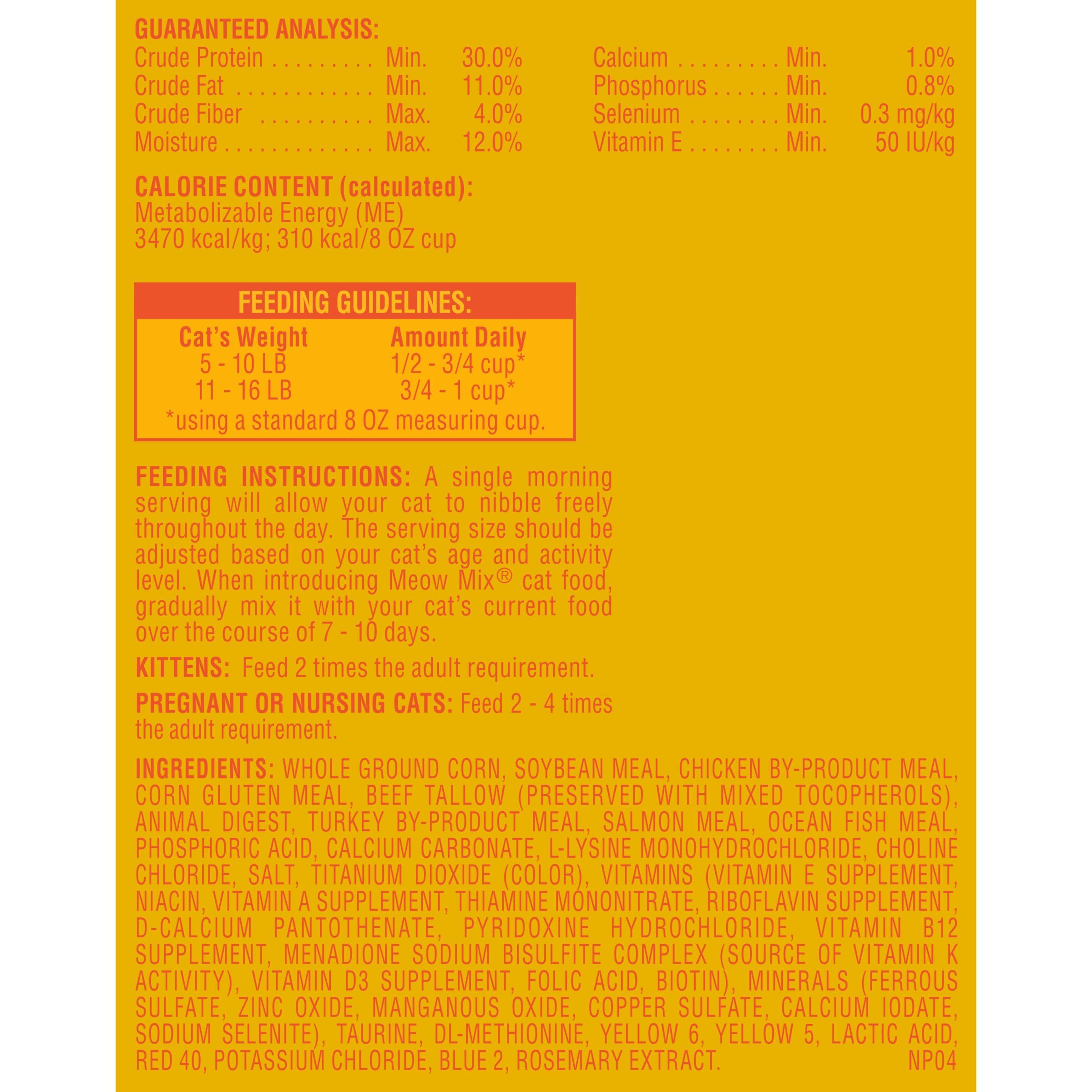 Meow Mix Original Choice Dry Cat Food, 3.15 Pound (Pack of 4)