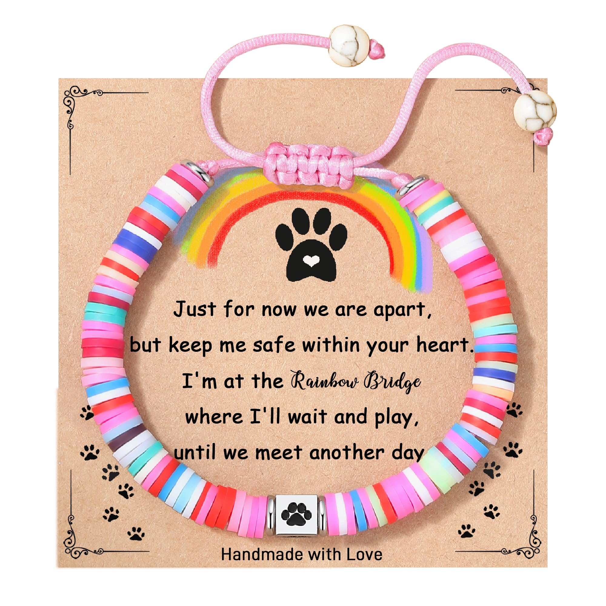 TONY & SANDY Dog Memorial Gifts for Loss of Dog, Pet Memorial Gifts for Dogs, Sympathy Pet Memorial Bracelet for Girls Women Who