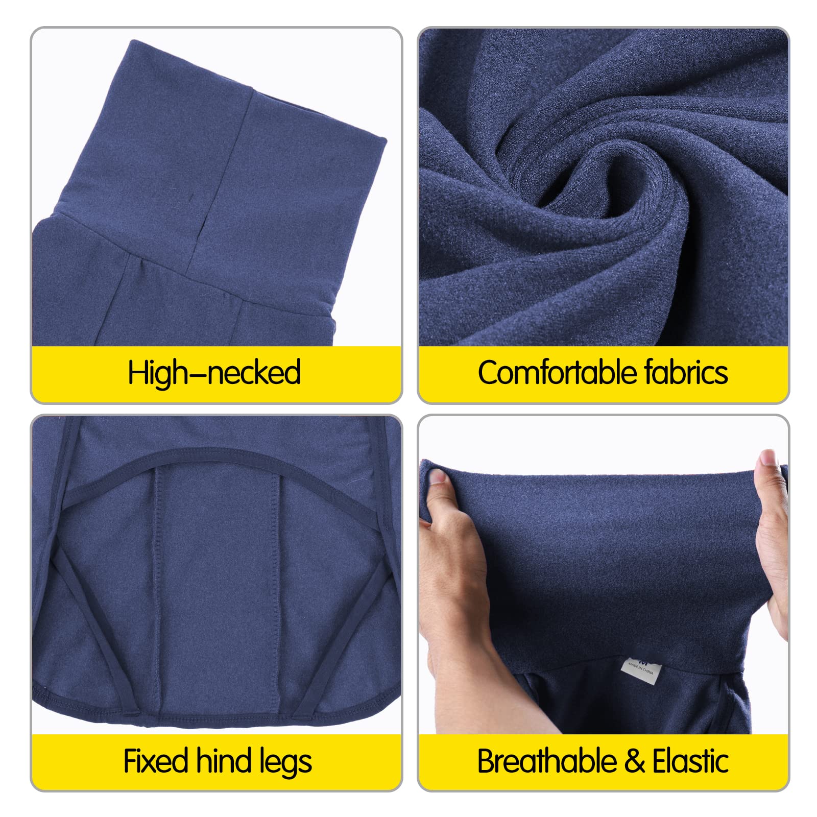Dog Sweater Pullover Cold Weather Vest For Dogs Dog Sweatshirt & Jacket For Indoor And Outdoor Use (X-Small, Navy Blue)