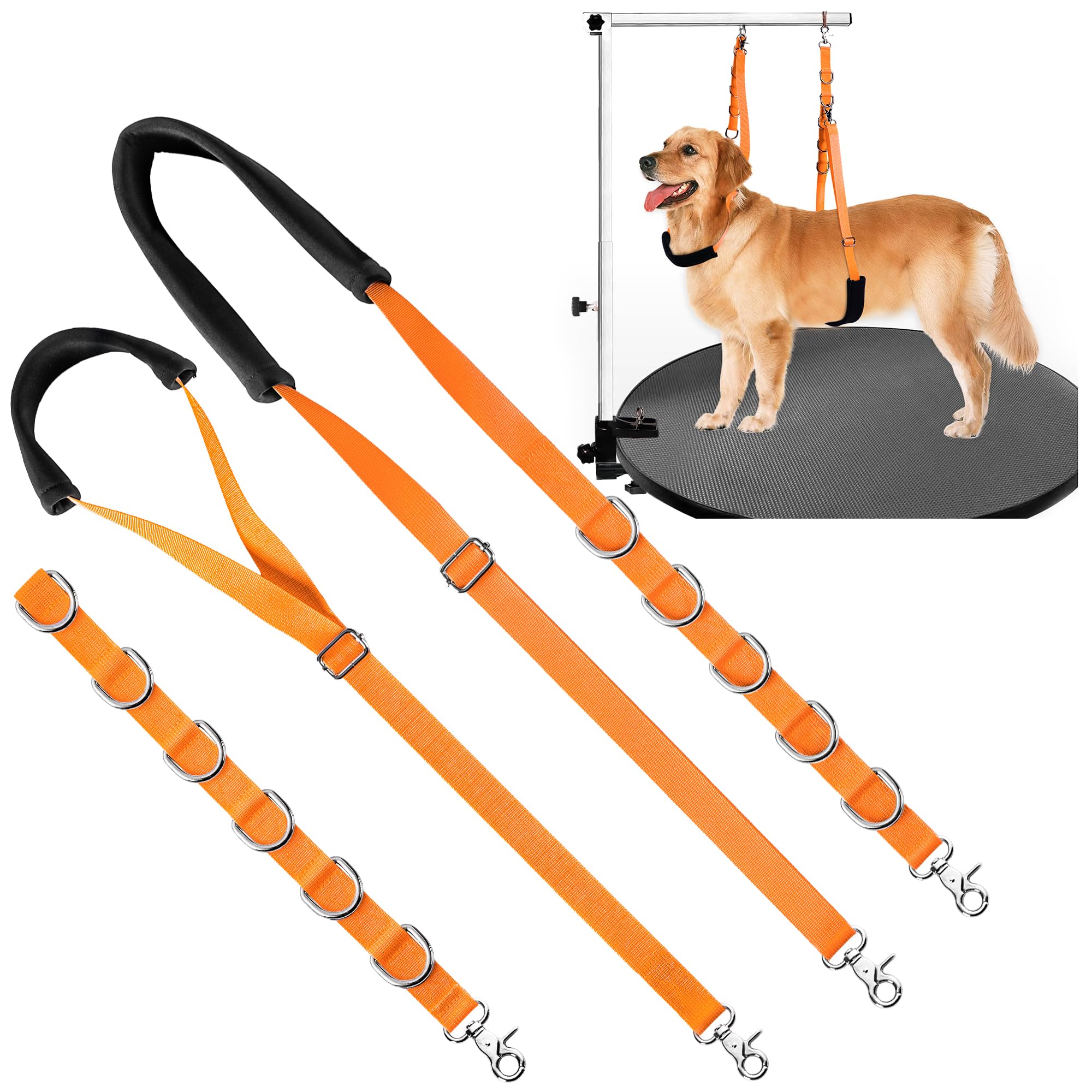 Dog Grooming Belly Strap - Dog Grooming Loops For Table Arm Extender With Clamp Extension Loop Bathing Restraint Leash No Sit Ha