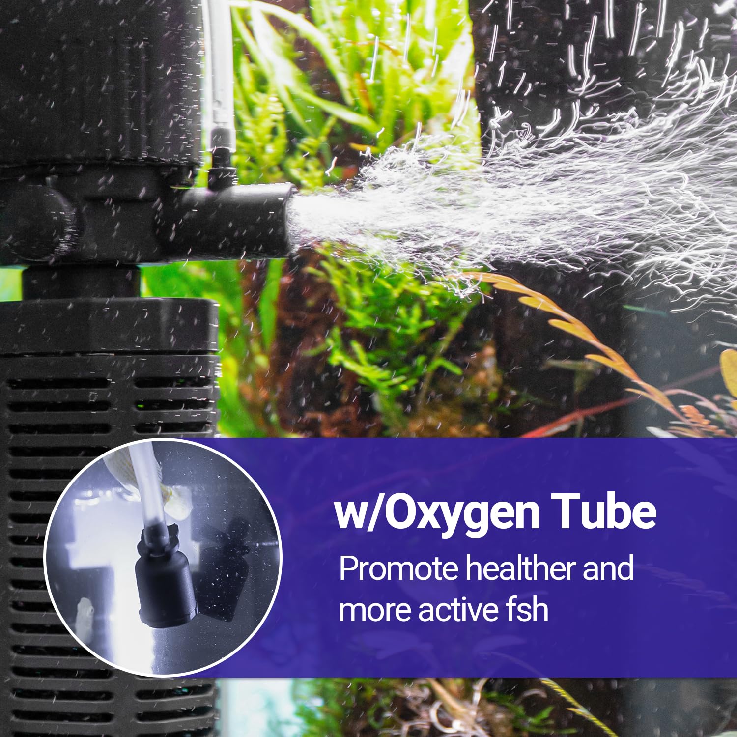 Yaubay 25W Aquarium Internal Filter For 75-150 Gallon Tanks, Power Biochemical Sponge Fish Turtle Tank Filter With Aeration Syst