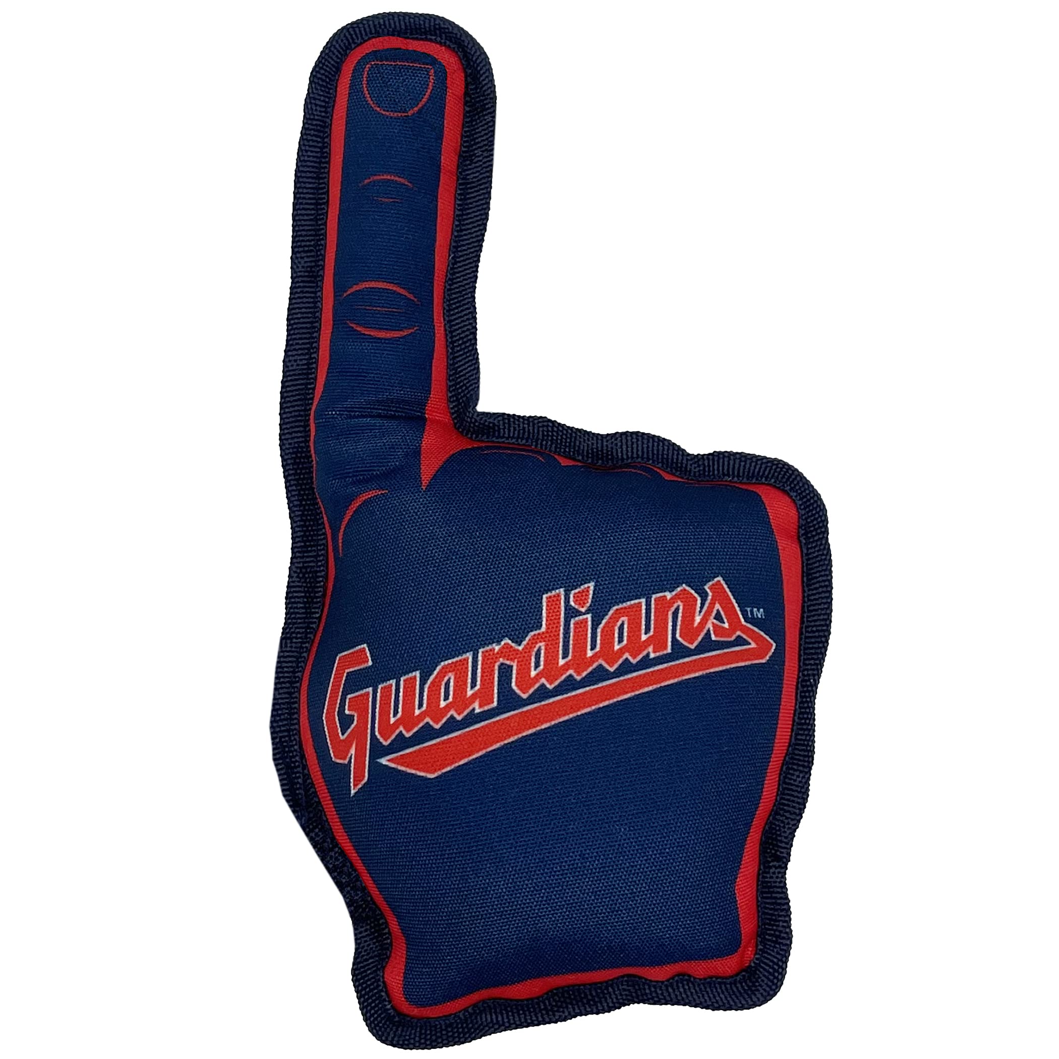 Pets First Mlb Cleveland Guardians #1 Fan Toy. Best Sports Dog Toy With Double Stitched Trim And Tough Nylon Material Filled Wit
