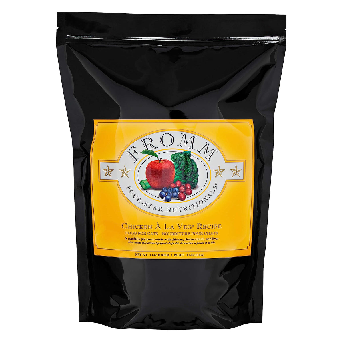 Fromm Four-Star Nutritionals Chicken A La Veg Cat Food - Premium Dry Cat Food - Chicken Recipe - 4 Lb