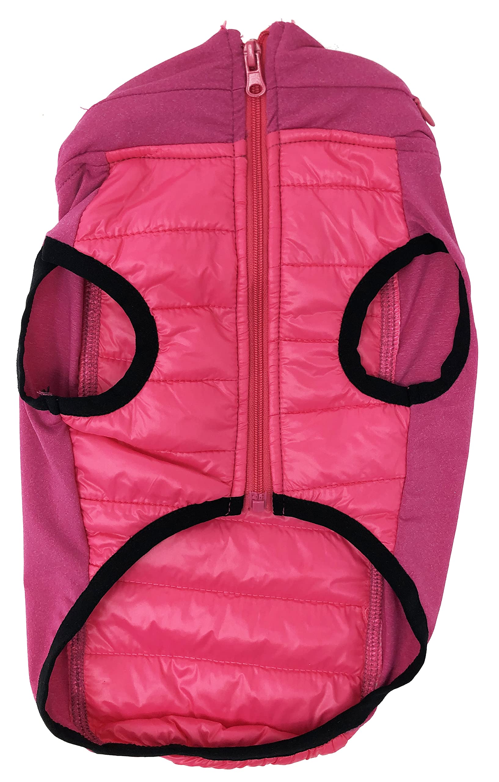 Pet Life Apex Lightweight Hybrid Stretch and Quick-Dry Dog Coat with Pop Out Hood, MD, Pink