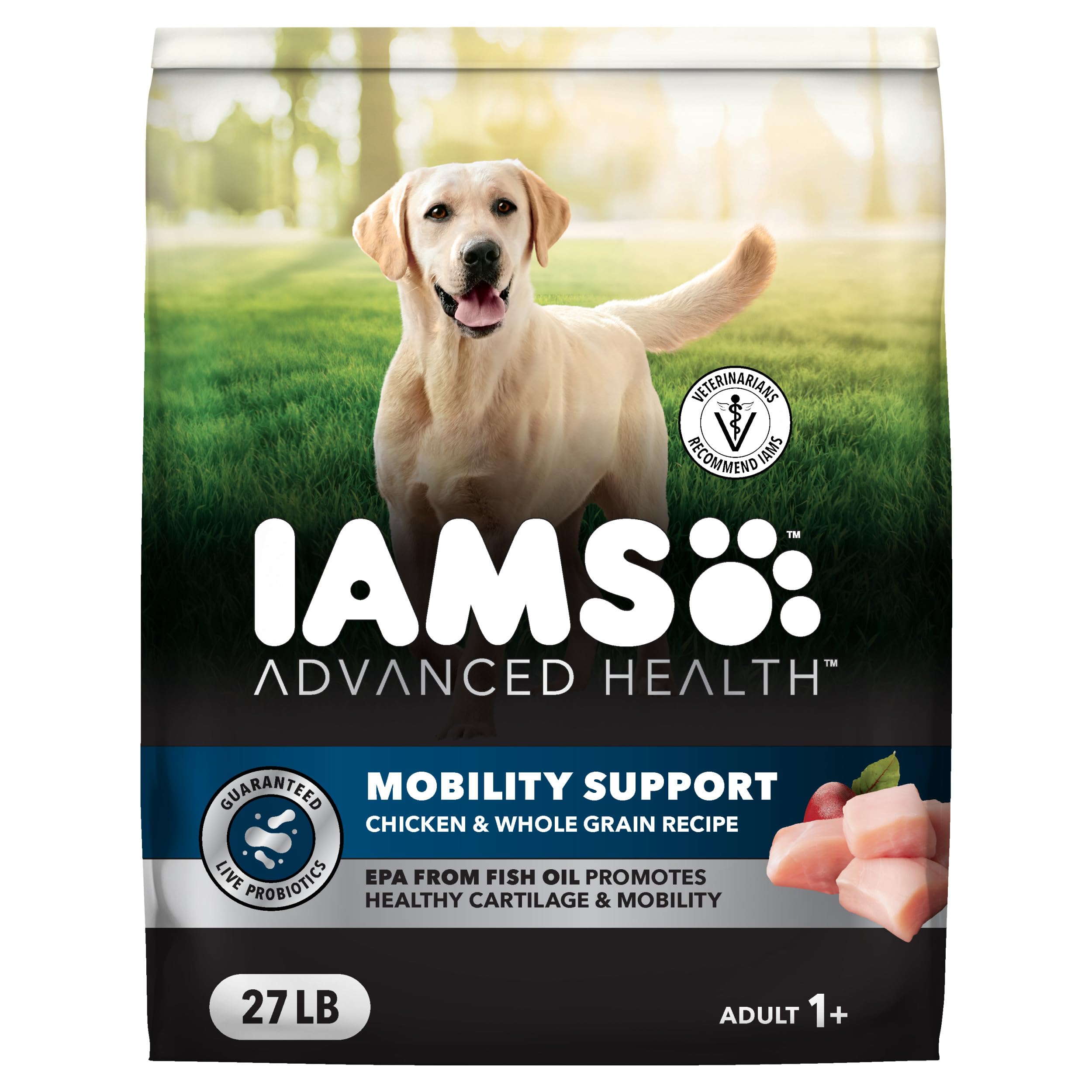 IAMS Advanced Health Mobility Support Chicken and Whole Grain Recipe Adult Dry Dog Food, 27 lb. Bag