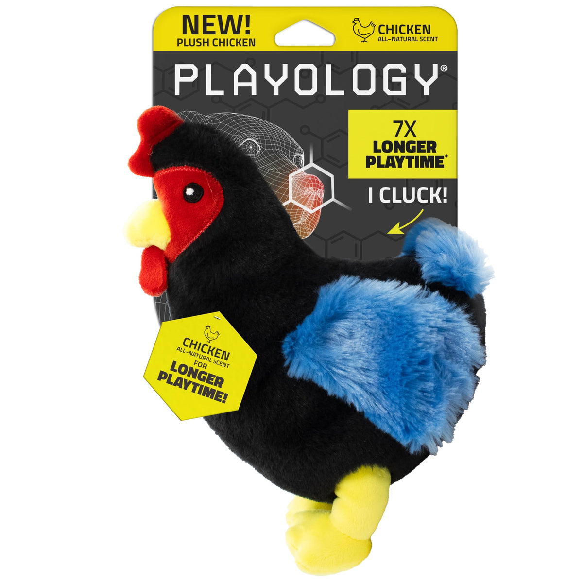 Playology Plush Toys for Dogs | Stuffed Animal Hen | Chicken Scented for Medium Dogs