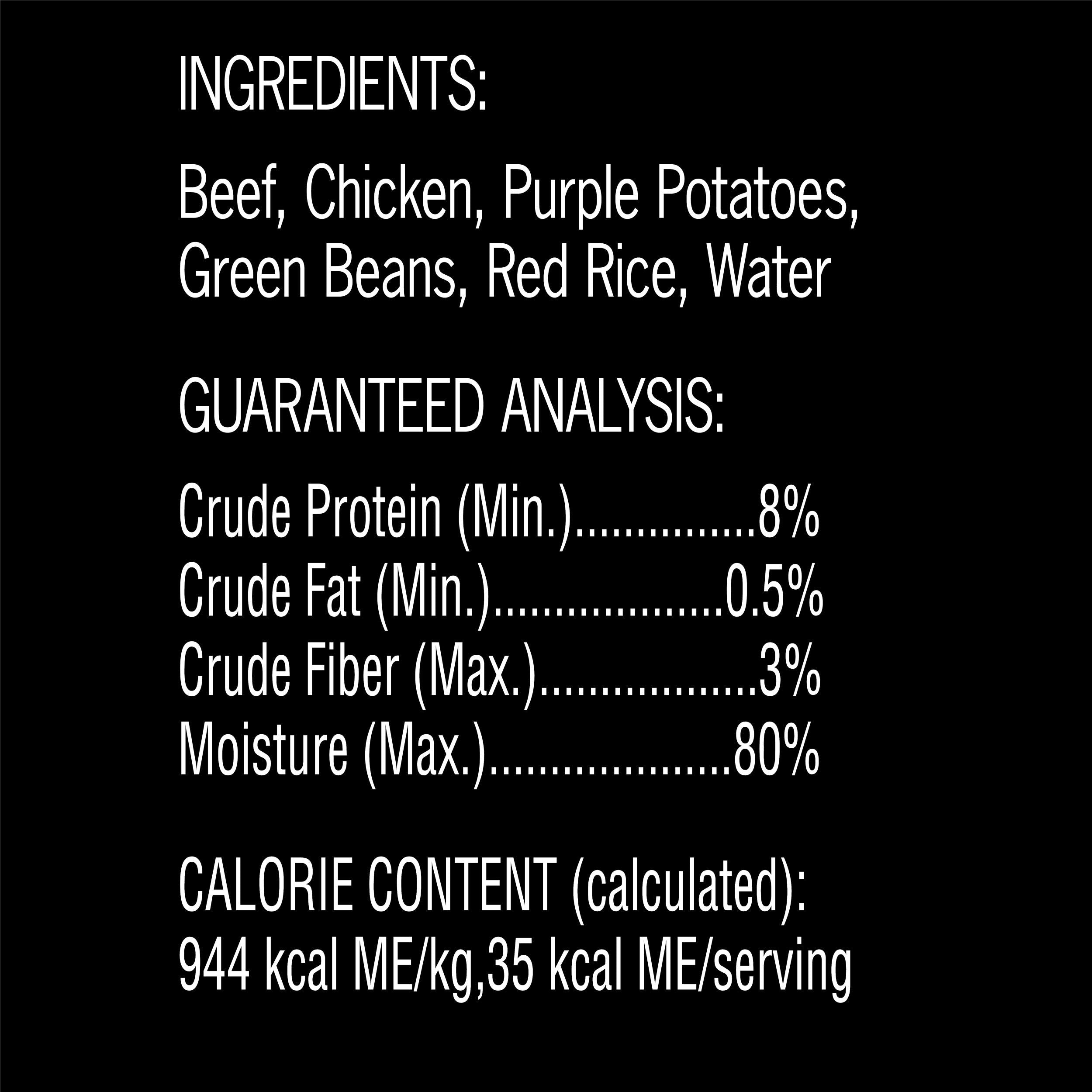 CESAR SIMPLY CRAFTED Adult Soft Wet Dog Food Meal Topper Beef, Chicken, Purple Potatoes, Green Beans & Red Rice, (10) 1.3 oz. Tu