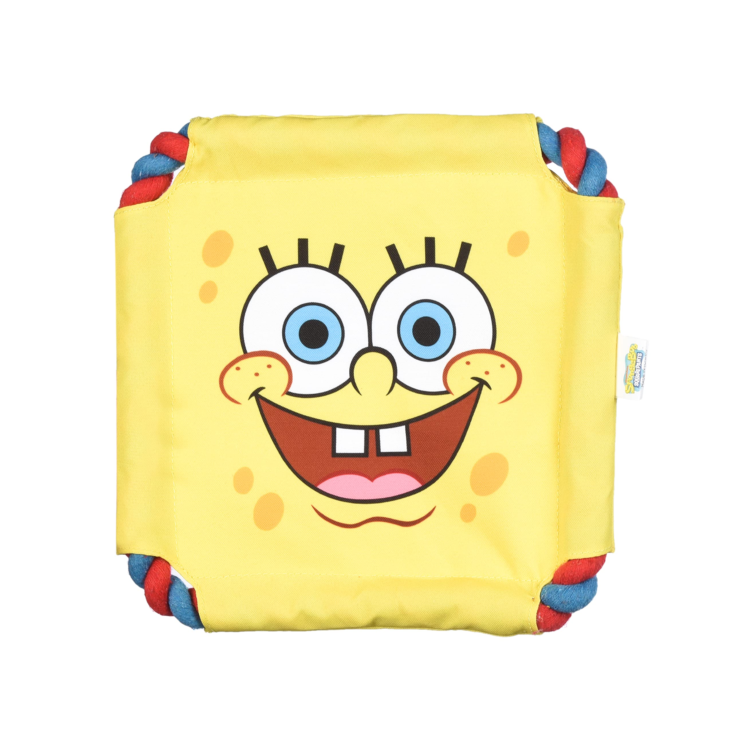 Spongebob Squarepants For Pets Spongebob Squarepants Rope Frisbee Dog Toy  8 Inch Dog Toy For Spongebob Fans  Yellow Fabric Plus