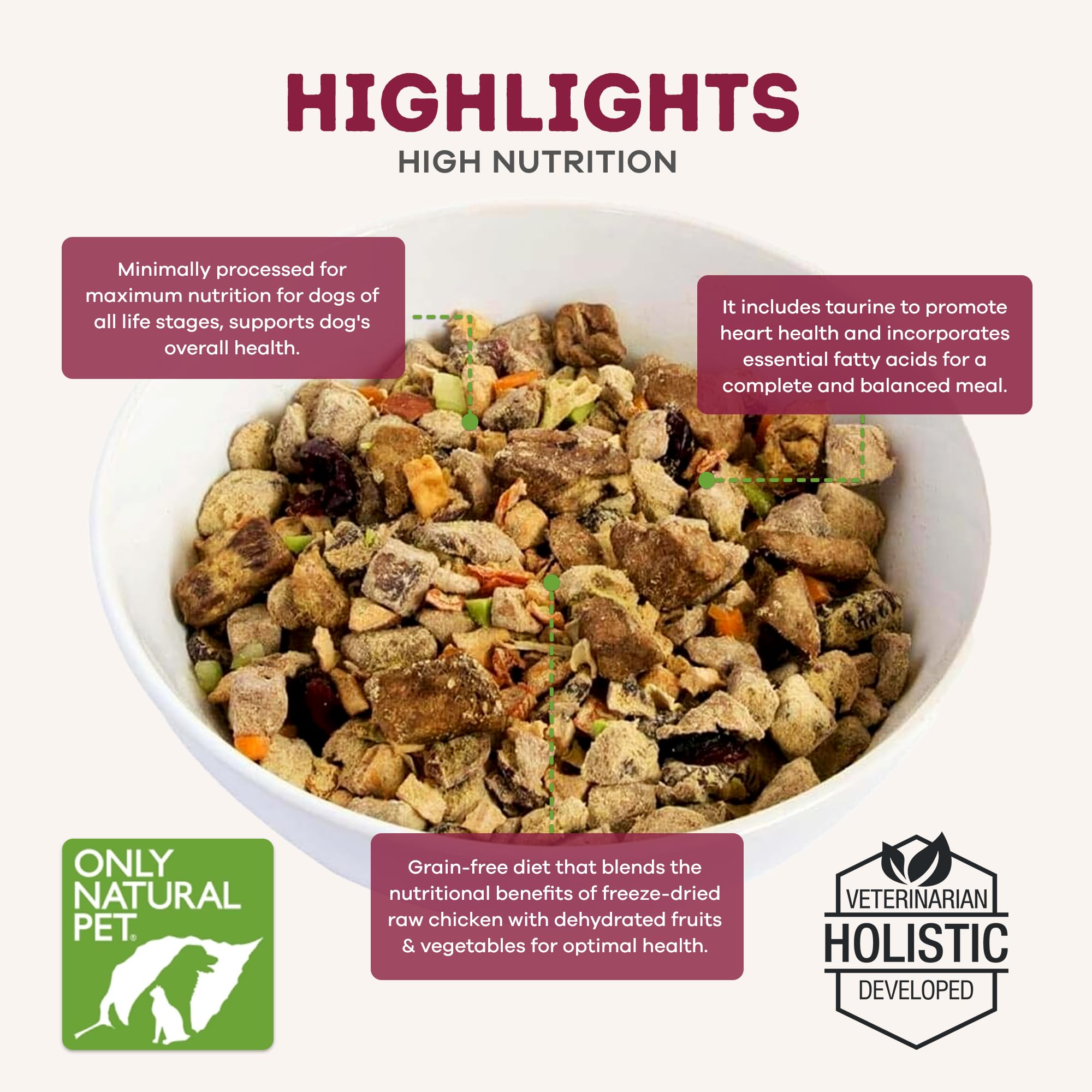 Only Natural Pet - EasyRaw Dehydrated Raw Dog Food Formula, Contains Real Wholesome Nutrition, Low Glycemic, Paleo Friendly, Non