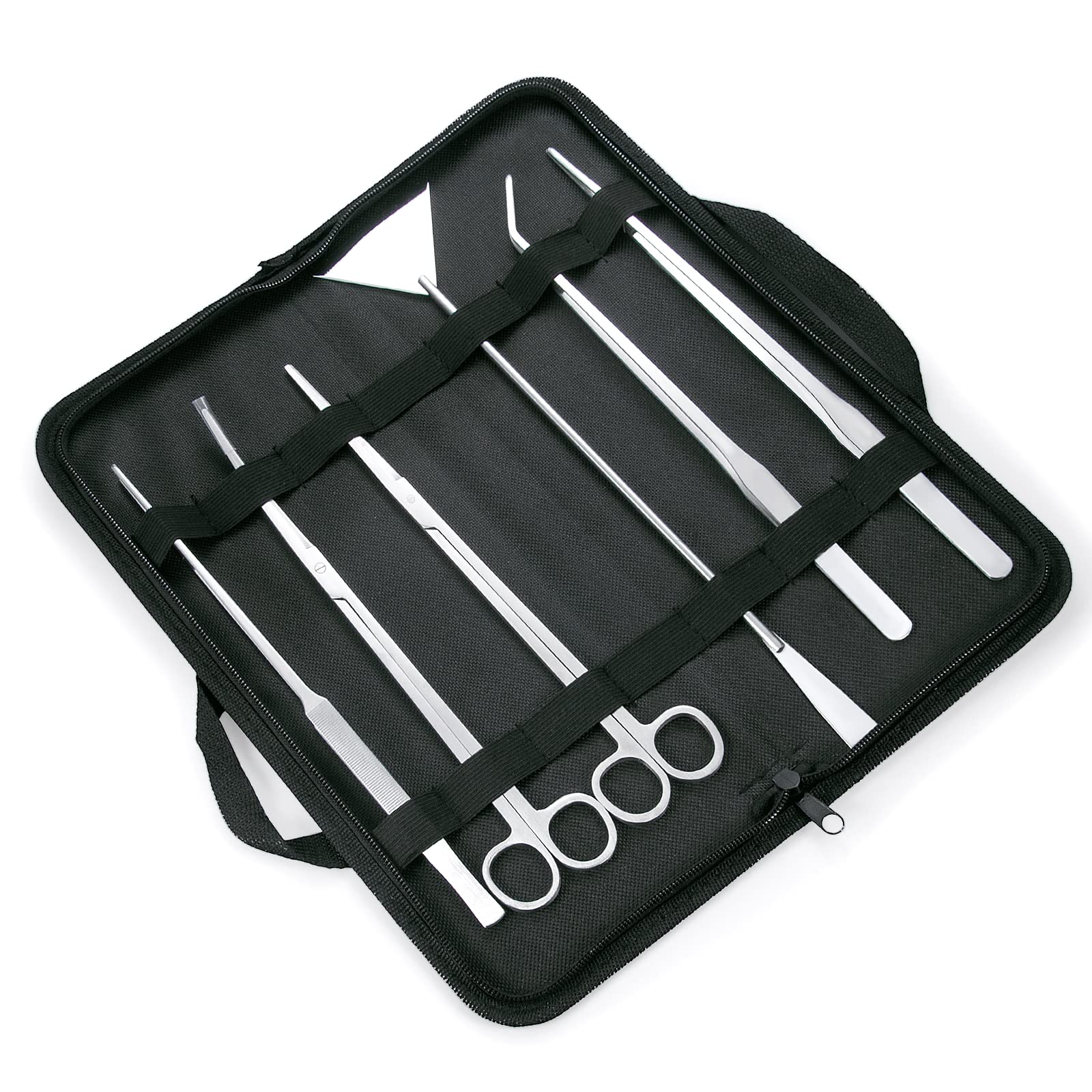 Hosmide Aquatic Plant Tweezers Scissor Spatula Tool Complete Set of 6 for Aquarium Tank Nourishing Stainless Steel 30cm Aquarium