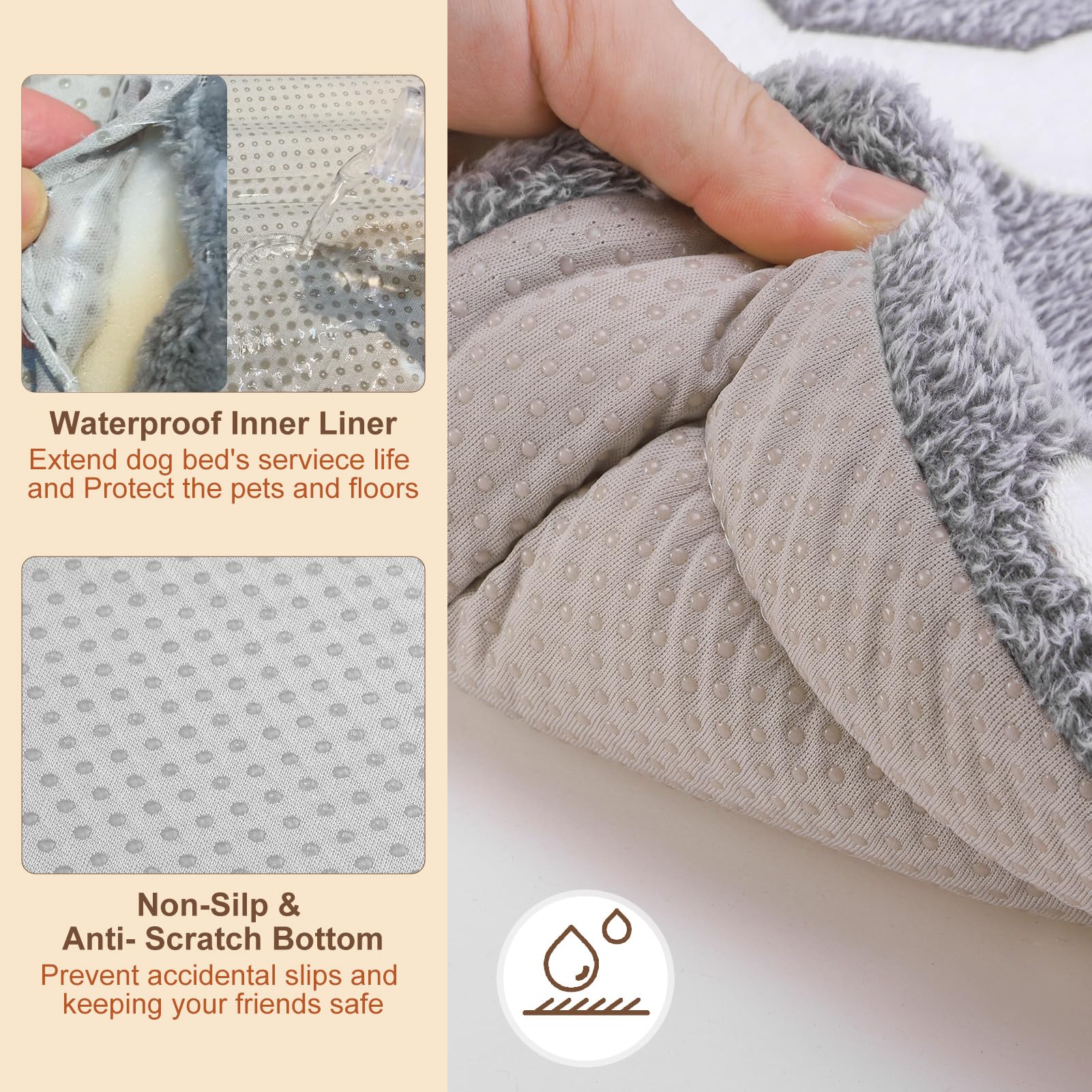 Beautyzoo Dog Bed Crate Pad 30 X 20 Inch, Washable Dog Crate Mat For Medium Sized Dogs, Anti-Slip Pet Crate Bed Kennel Pad, Dura