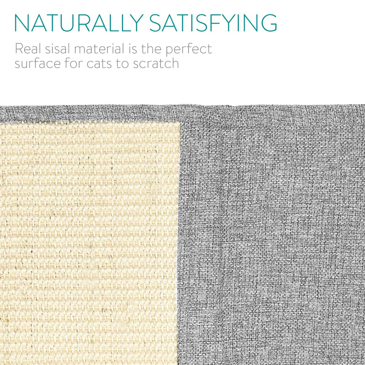Navaris Cat Scratch Mat Sofa Protector - Natural Sisal Furniture Protector Scratching Pad For Cats - Scratch Carpet For Bed, Chair