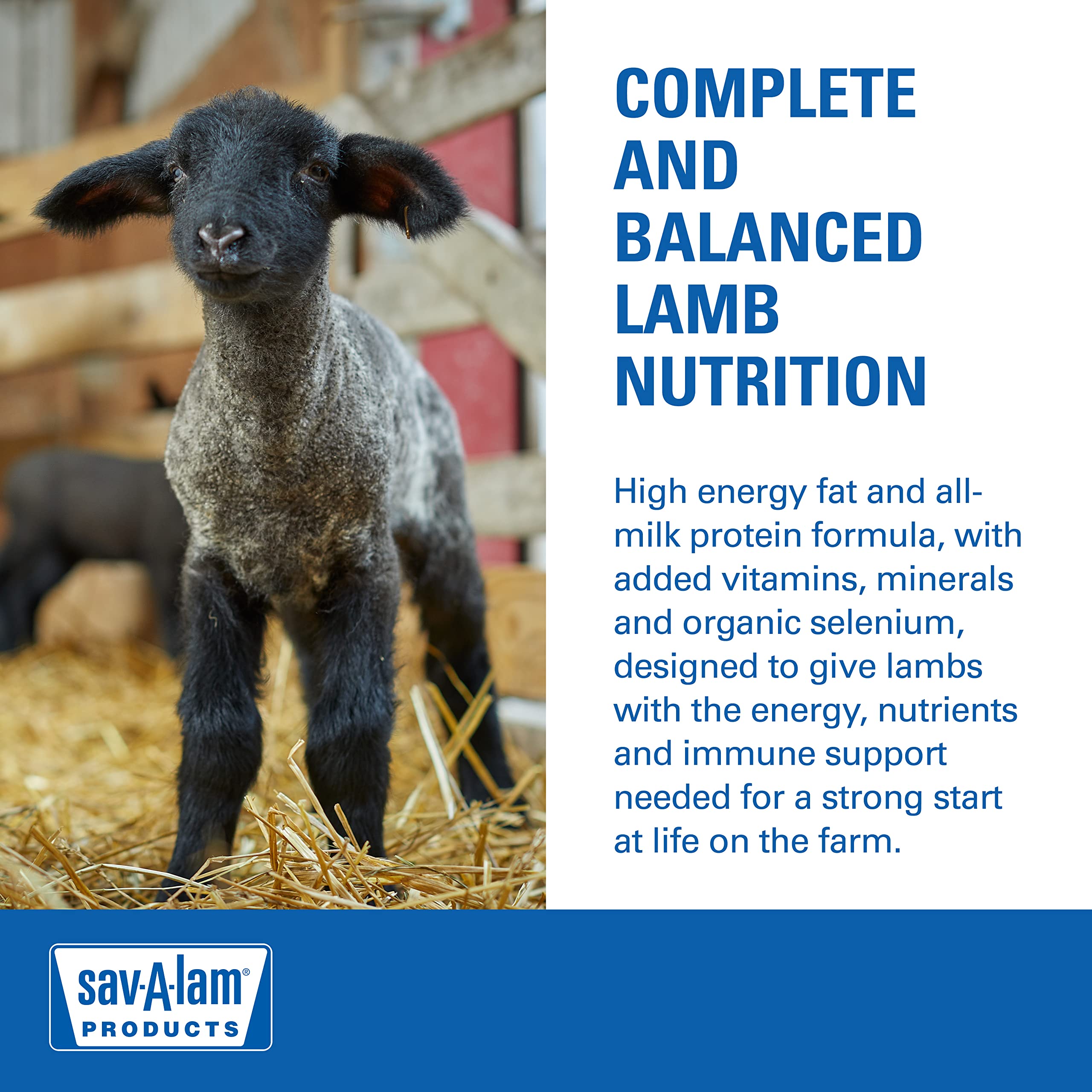 Sav-A-Lam Lamb Milk Replacer | 8 Pound ( 8 LB) Pouch