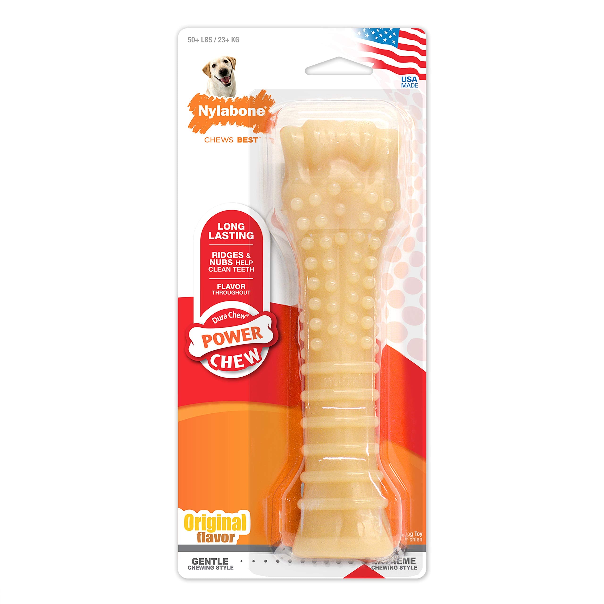 Nylabone Dura Chew Giant Original Flavored Bone Dog Chew Toy, Large/Giant - Up To 50 Lbs. (Ng104P)