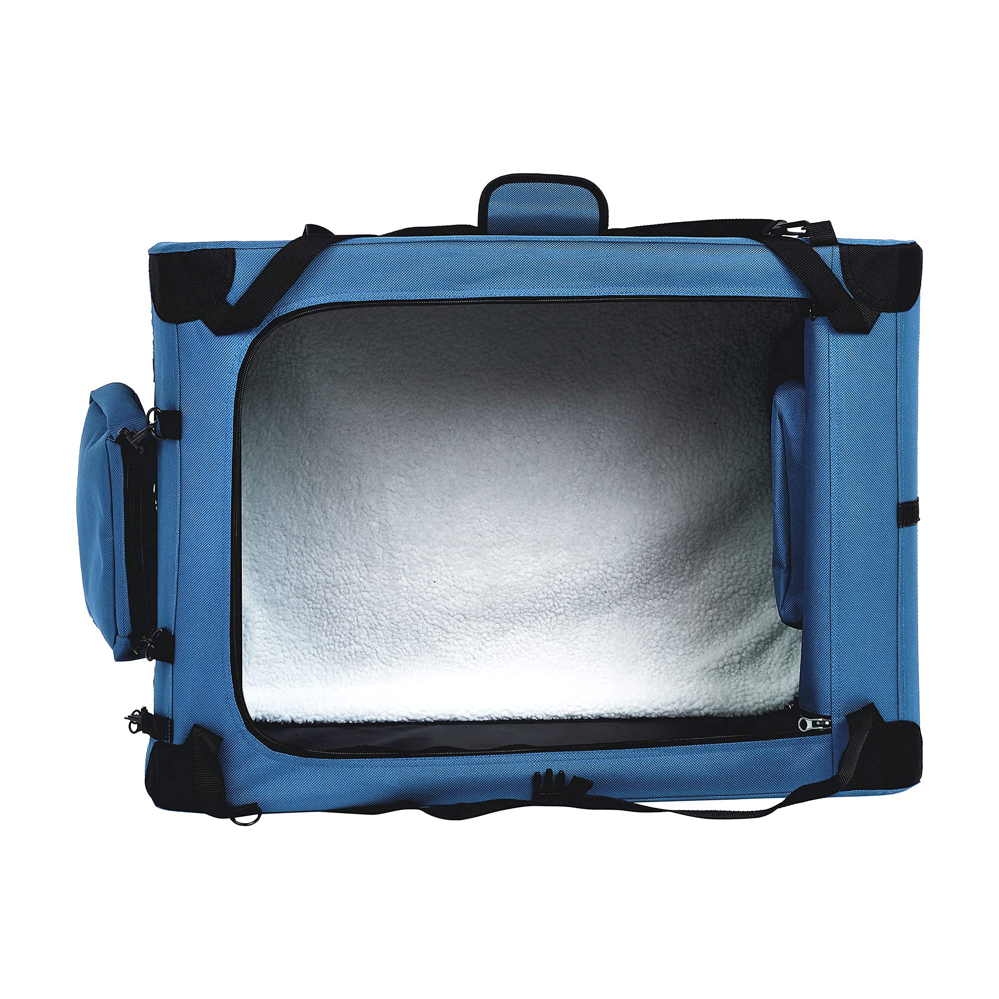 Amazon Basics Folding Portable Soft Pet Dog Crate Carrier Kennel, 36 X 24 X 24 Inches, Blue