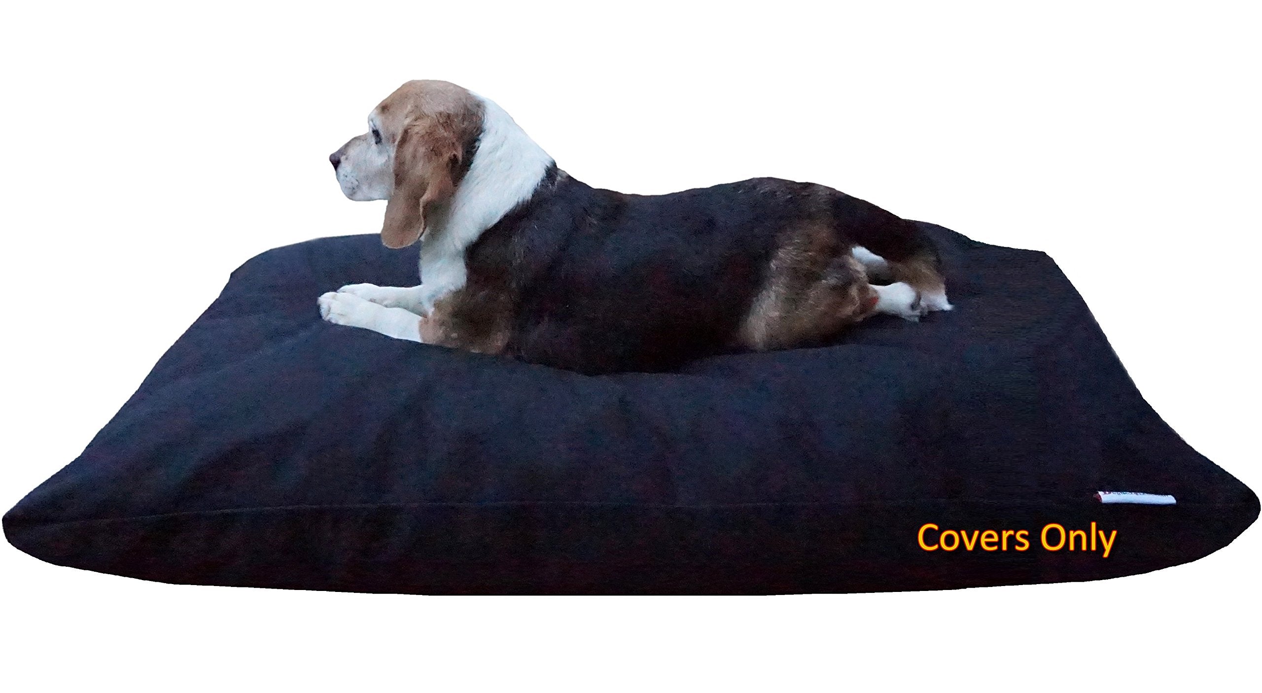 Do It Yourself Diy Pet Bed Pillow Duvet Canvas Cover + Waterproof Internal Case For Dog/Cat At Medium 36'X29' Black Color - Covers Only