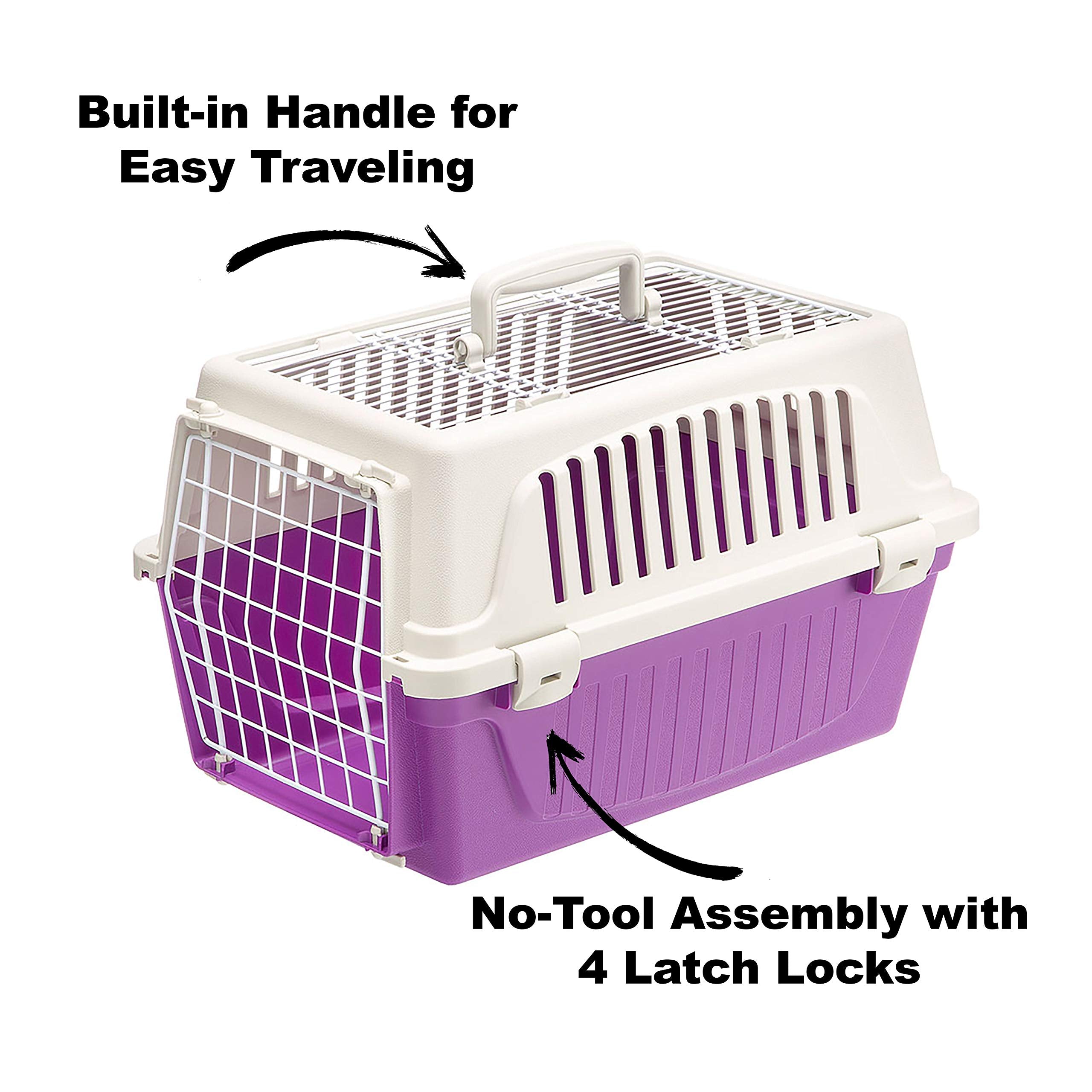 Ferplast Atlas Pet Carrier  Small Pet Carrier For Dogs & Cats W/Top & Front Door Access 19-Inch