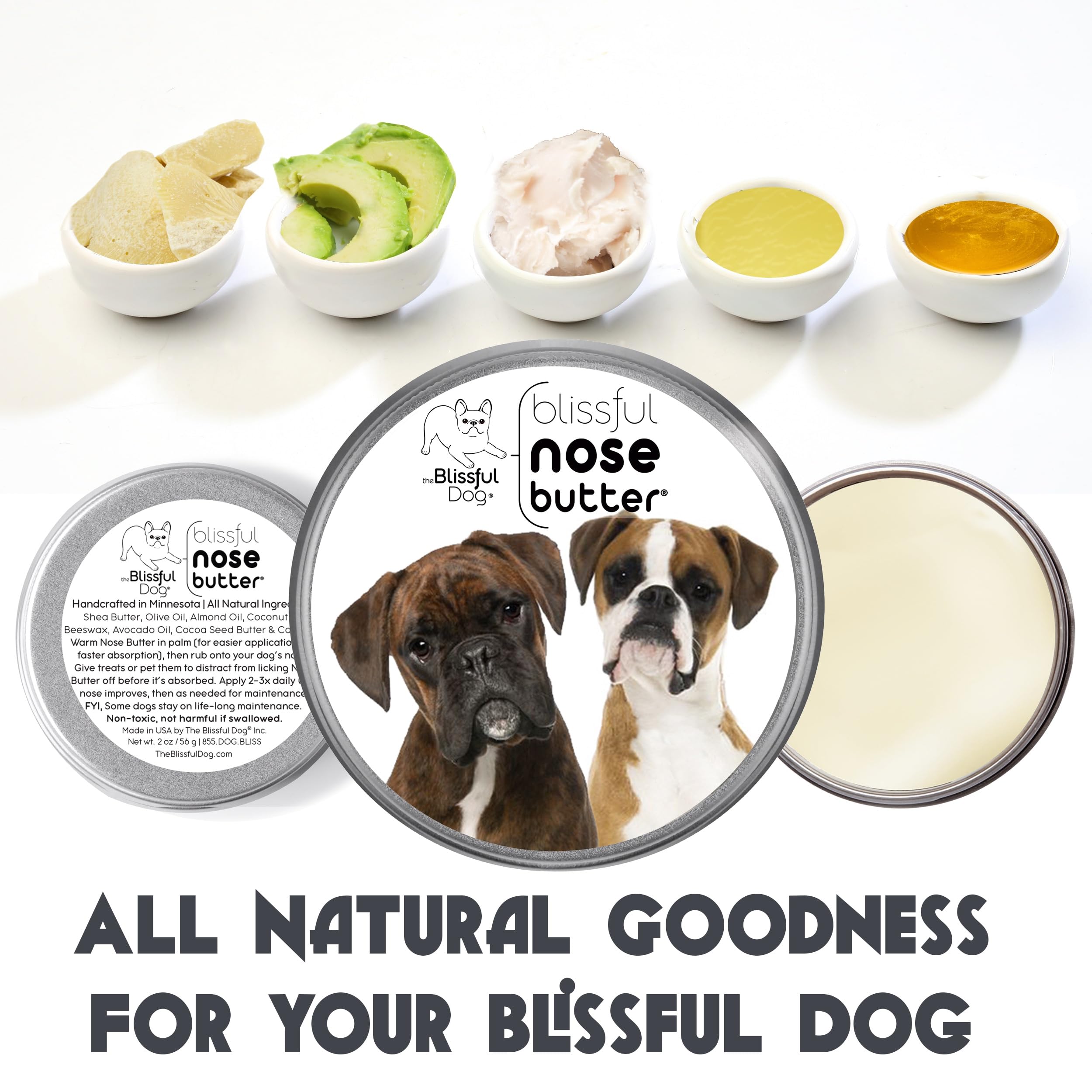 The Blissful Dog Boxer Duo Unscented Nose Butter, 16oz