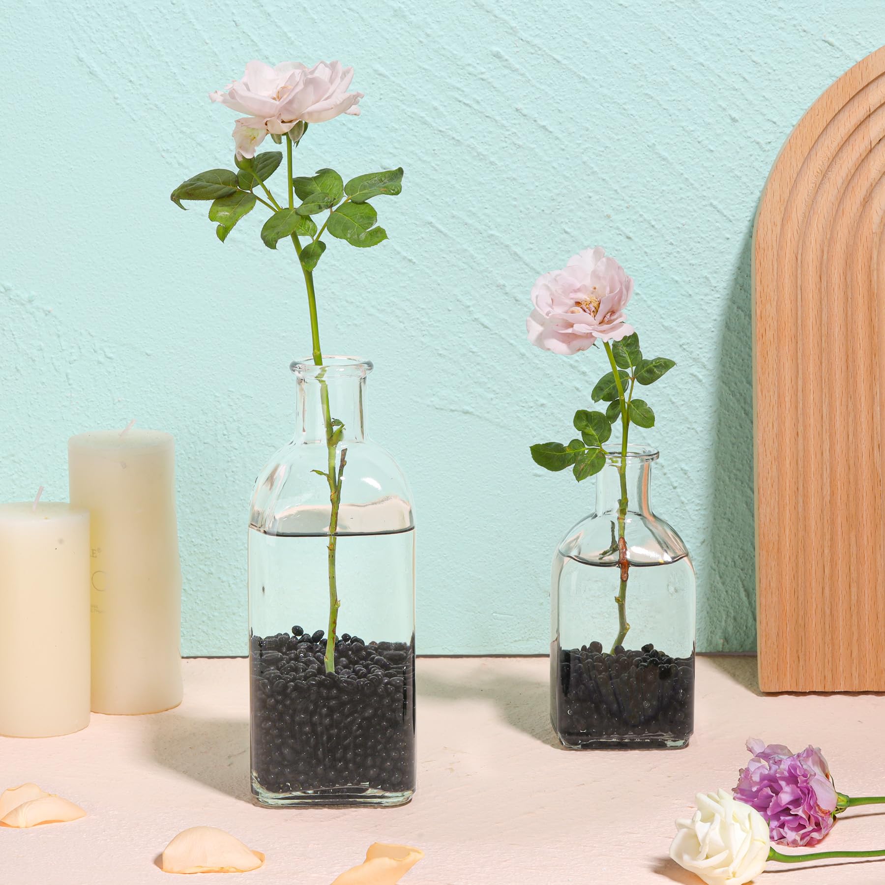 T4U Tumbled Chips Stones Crushed Black Gravels 2 LB, Irregular Shaped Natural Rock Pebbles, DIY Polished Rocks for Potted Plant,