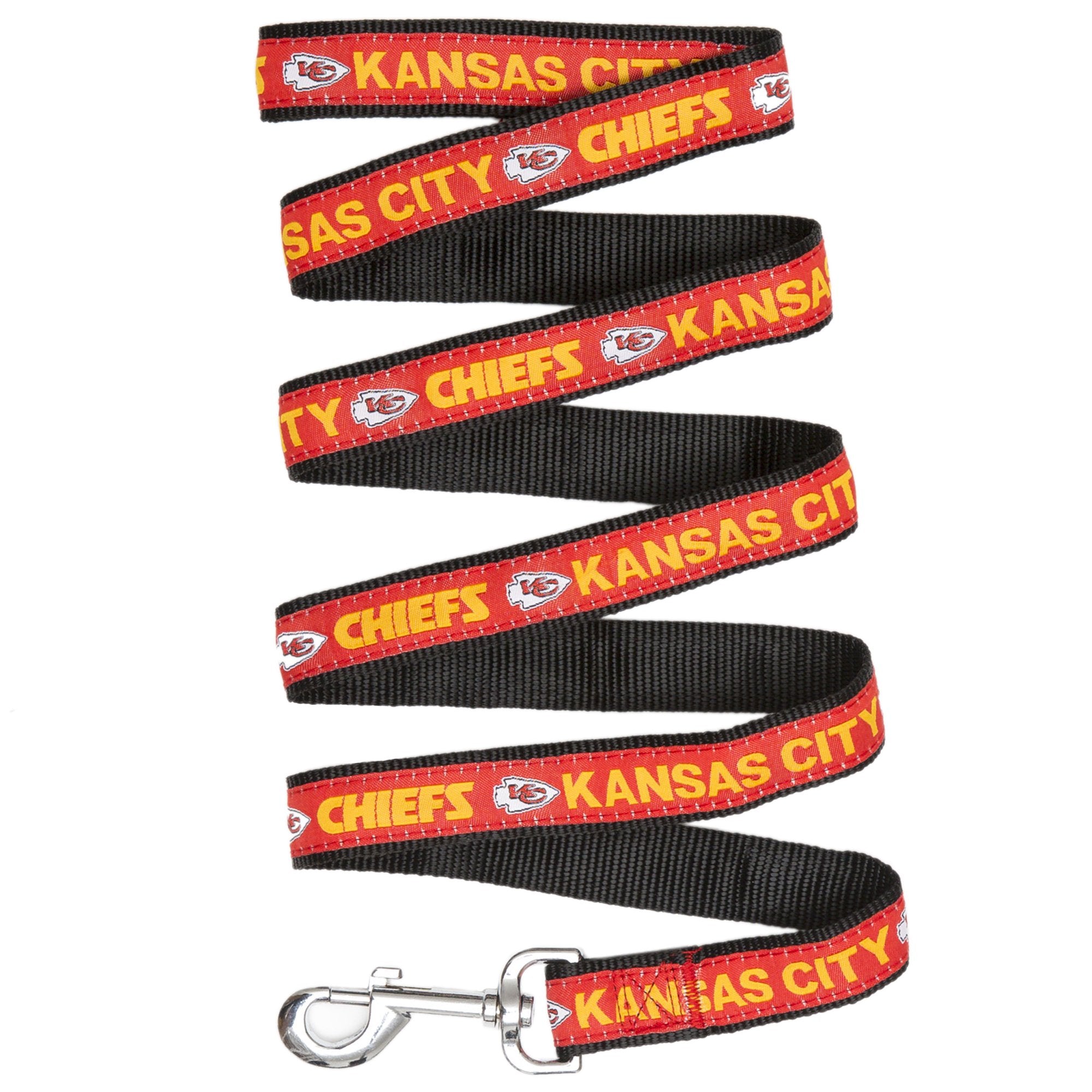 Nfl Pet Leash, Medium, Kansas City Chiefs Dog Leash, Football Team Leash For Dogs & Cats. A Shiny & Colorful Dog & Cat Leash Wit