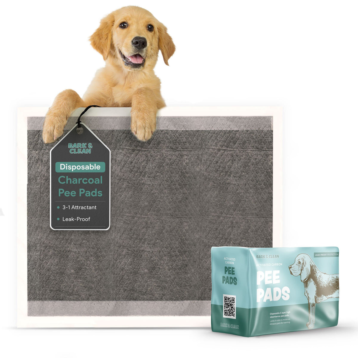 Disposable Puppy Pads Potty Training - 5 Activated Charcoal Pee Pads For Dogs With Attractant - Wee Wee Absorbent, Odor Neutralizer Dog Pads - Five Layered Pet Potty Pads - 23' X 23'