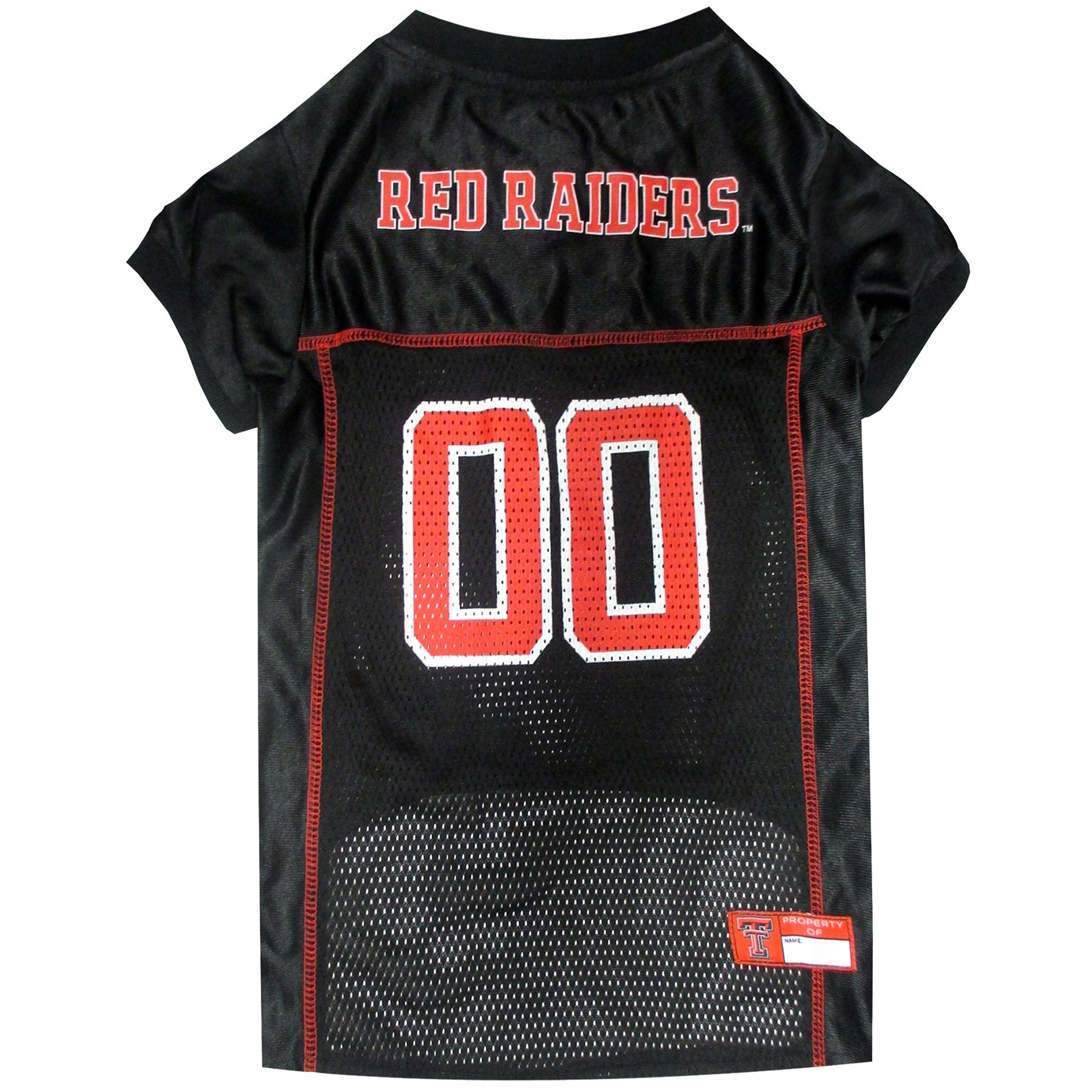 Pets First NCAA College Texas Tech Red Raiders Mesh Jersey for DOGS & CATS, X-Small. Licensed Dog Jersey with your Favorite Foot