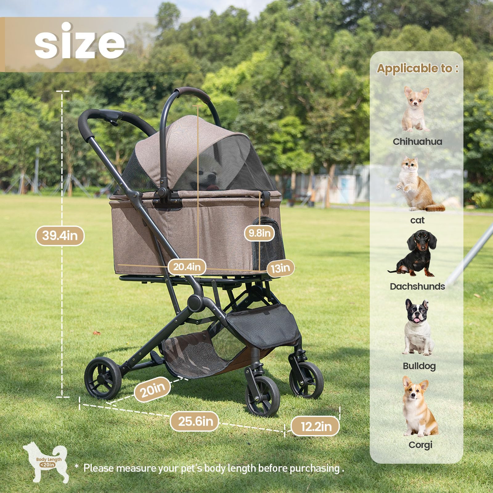 Wdyvko 3 In 1 Dog Stroller, Upgraded Frame, Up To 44Lbs Pet Stroller With Dog Poop Bags & Dispenser, Zipperless Entry, Storage B