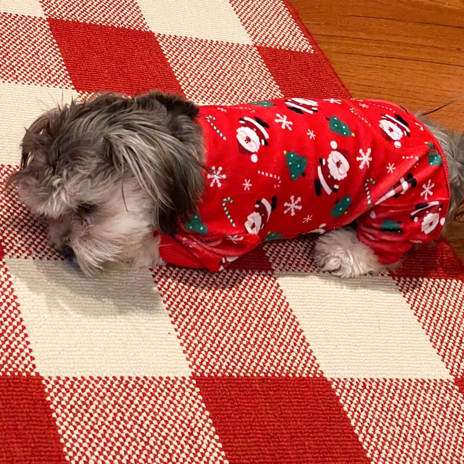 Kyeese Dog Pajamas Christmas Dog Pjs For Small Dogs Santa Claus Holiday Dog Onesie