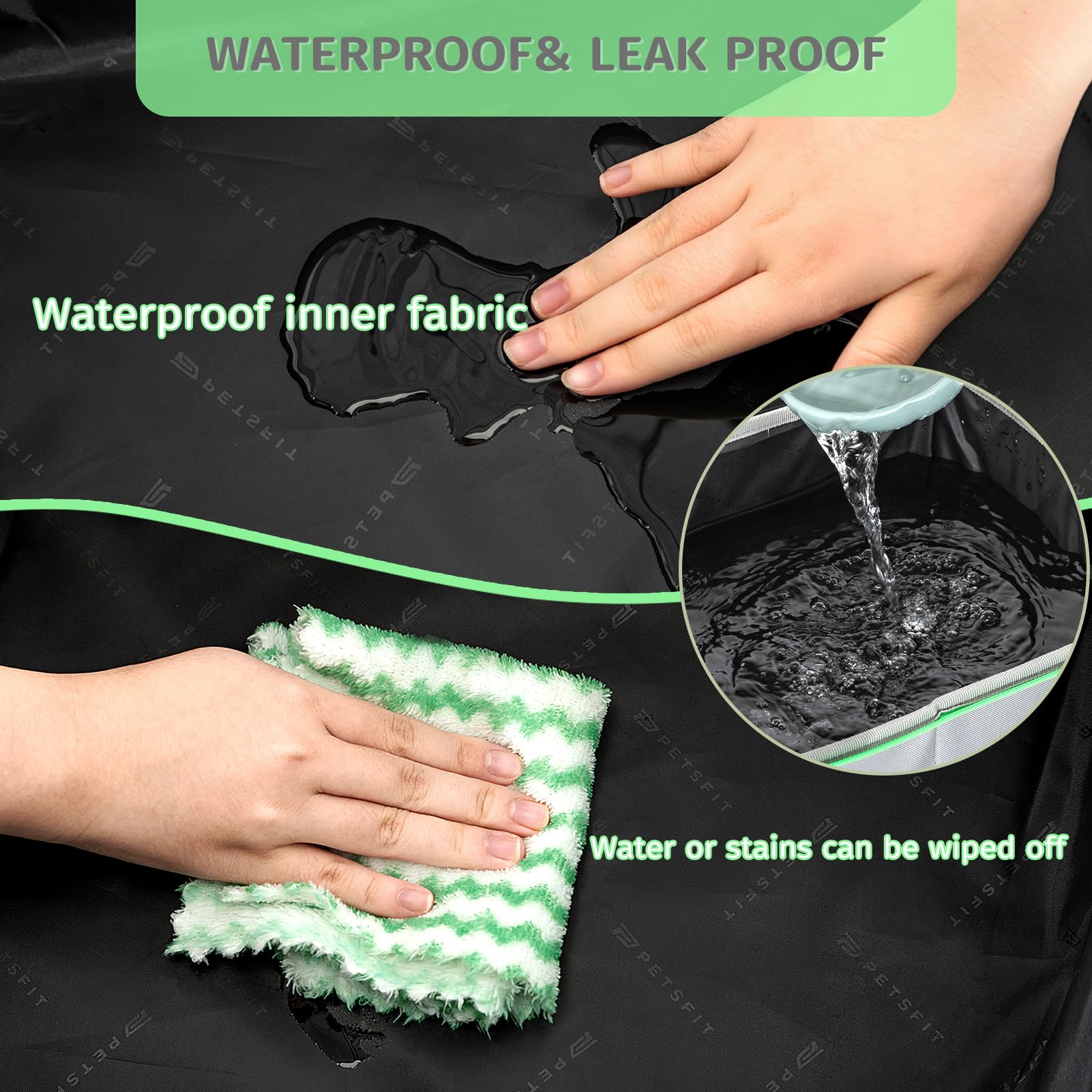 Petsfit Travel & Portable Cat Litter Box - Leak-Proof, Waterproof Bottom, Collapsible Litter Boxes Perfect For Hotel/Lawn/Car Tr