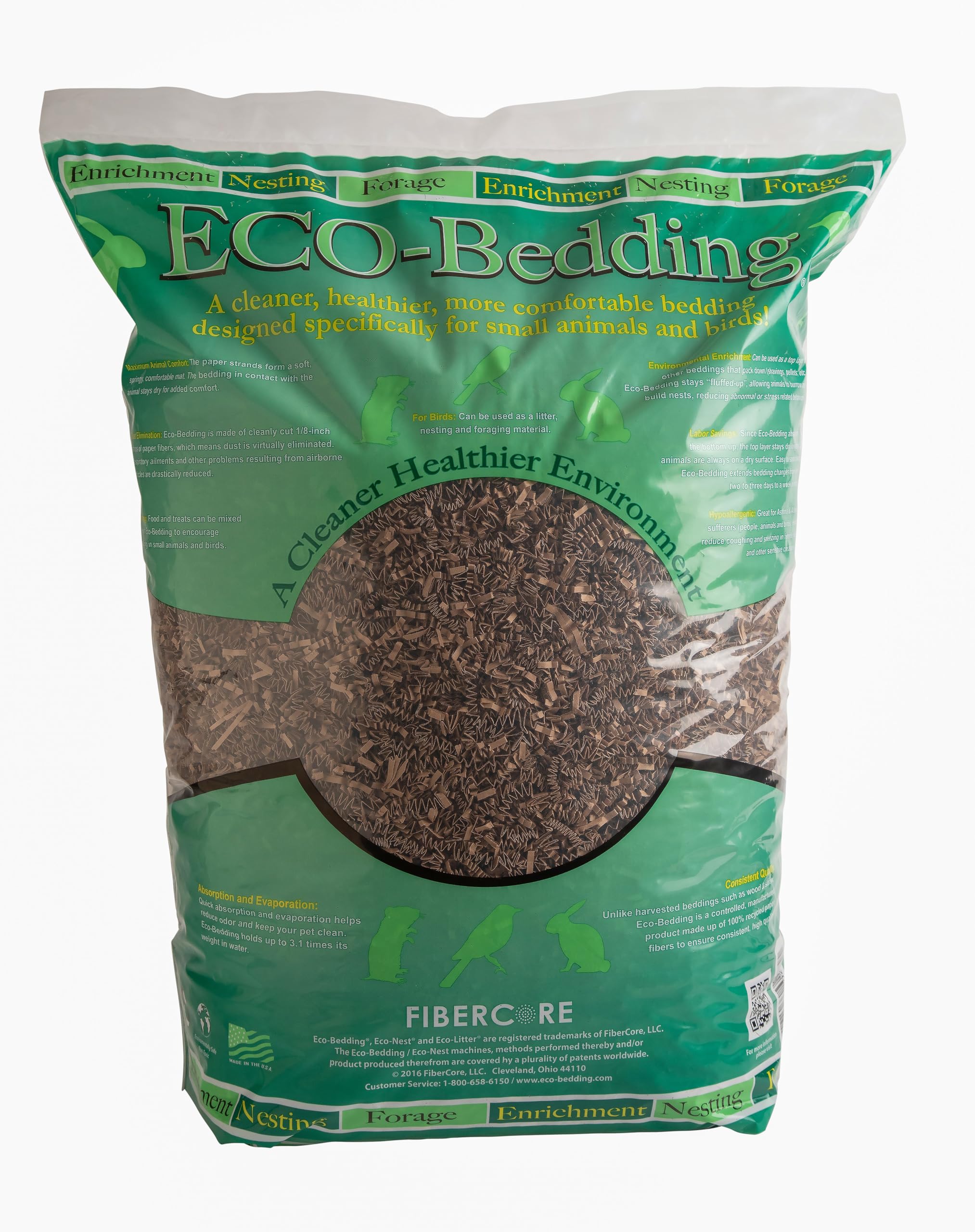 Eco Bedding 99% Dust-Free Paper Bedding For Small Pets And Birds, Eco Natural, 4.5L - Safe, Clean, Ideal Nesting & Burrowing Mat